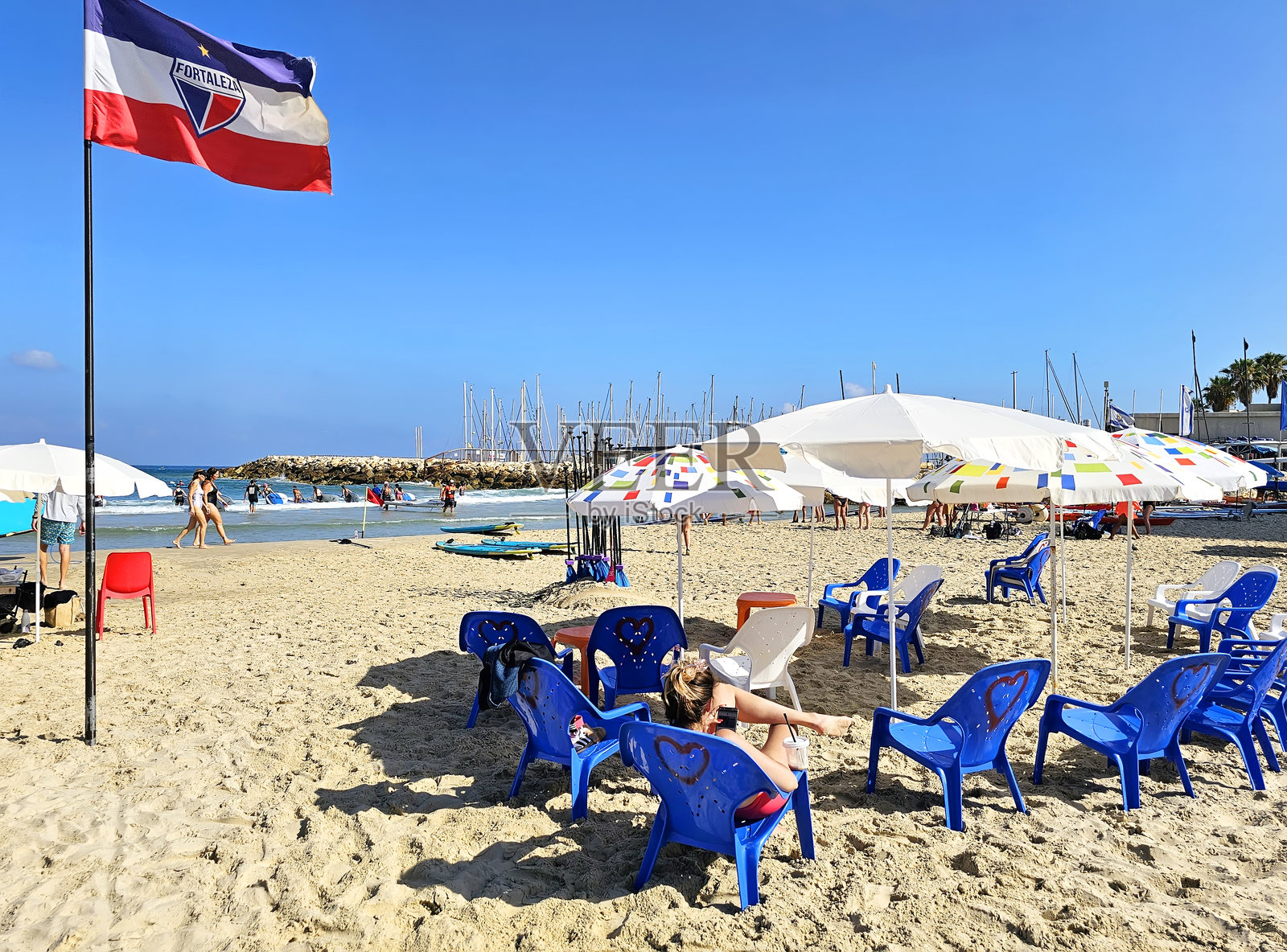 特拉维夫地中海海滩照片摄影图片