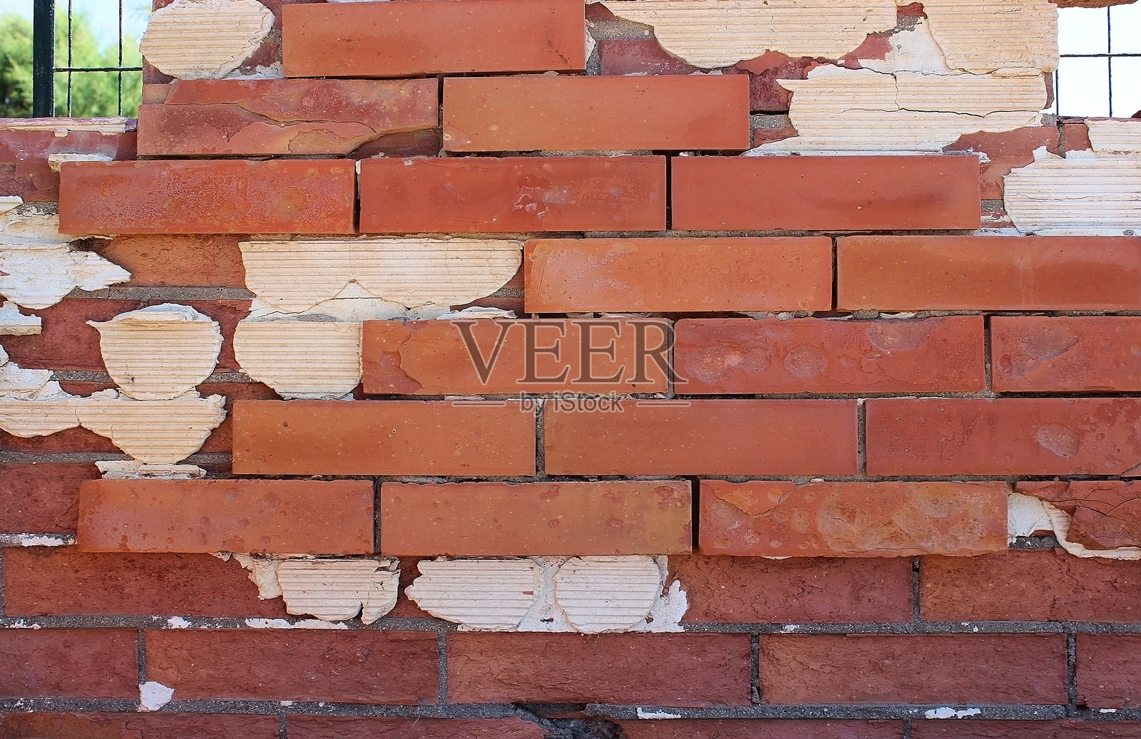 破旧的砖墙与水泥混合物照片摄影图片