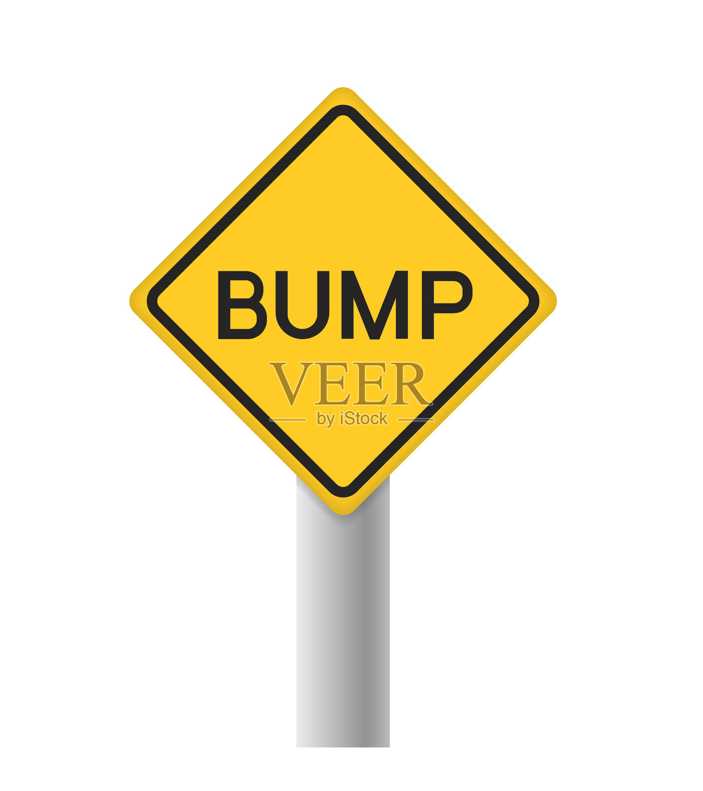 碰撞标志。交通标志。矢量3D剪贴画插画图片素材