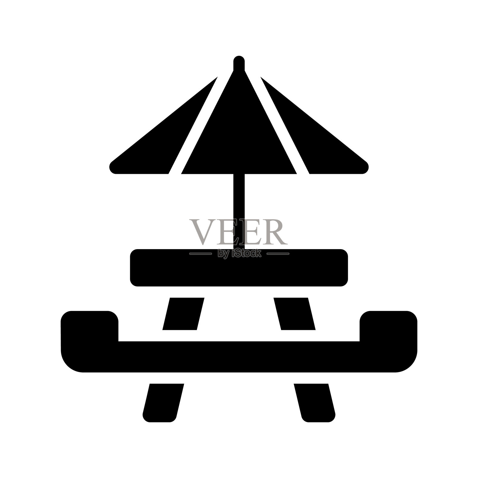 野餐桌插画图片素材