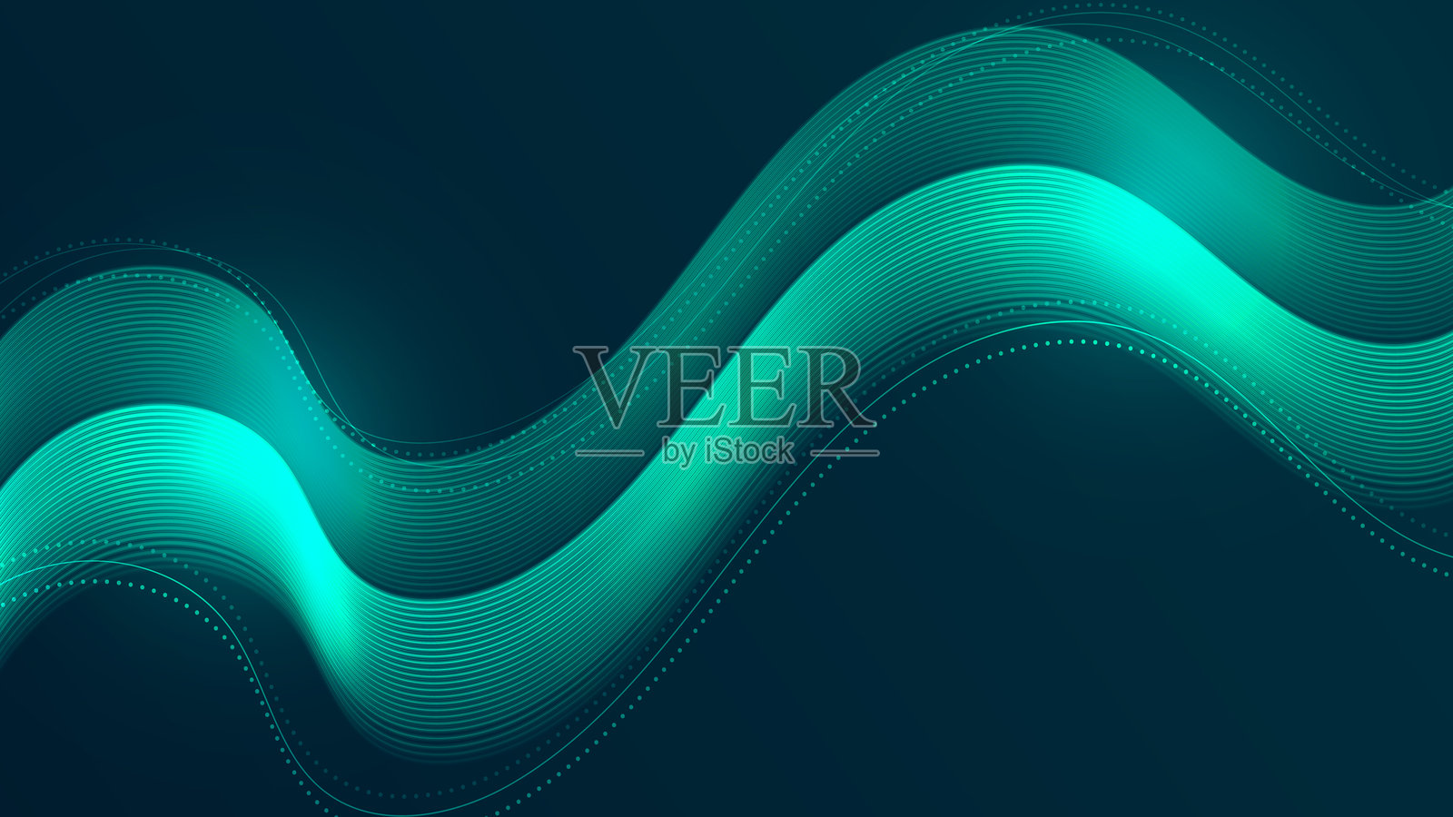 未来数字波浪图案，流动的网络线条，现代科技背景。插画图片素材