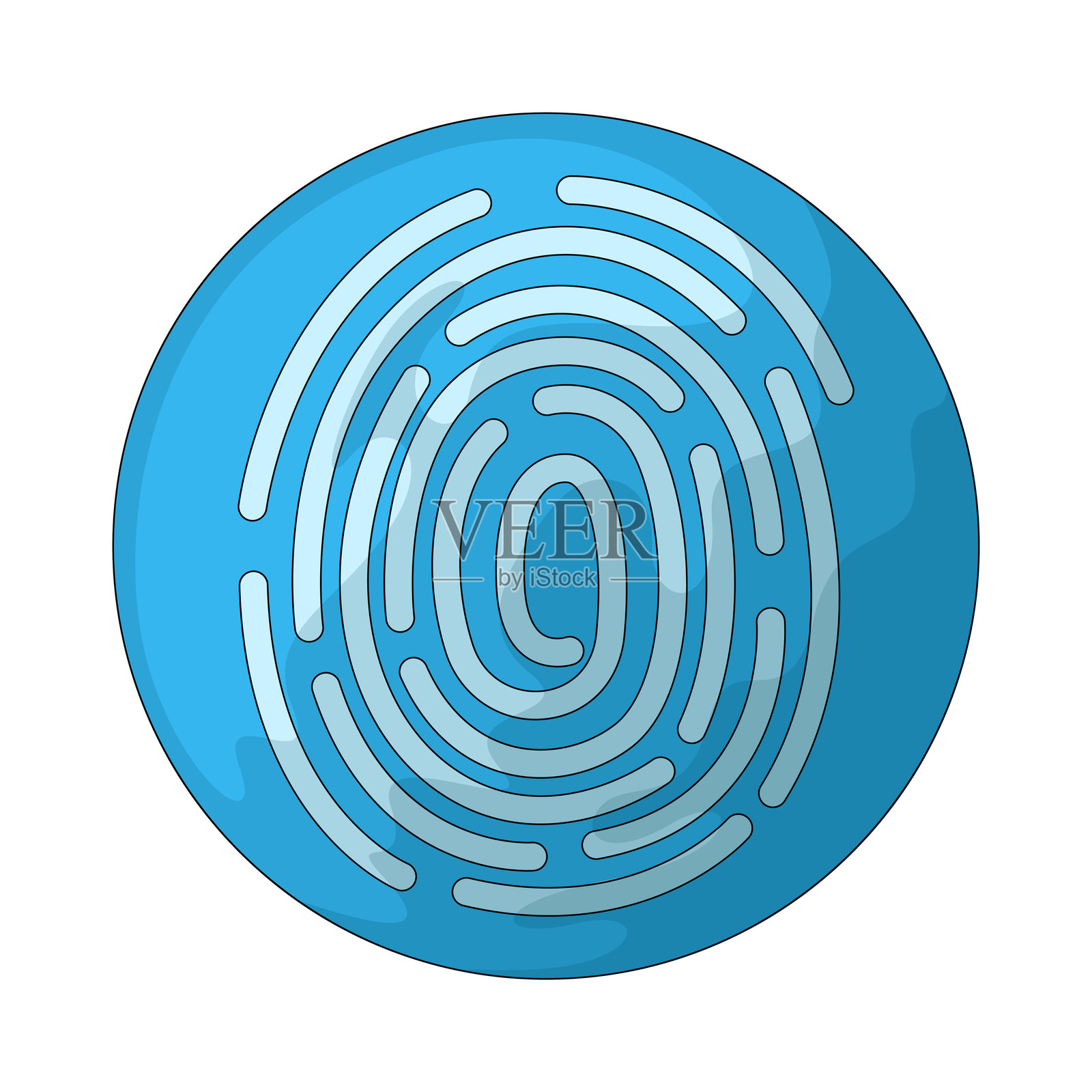 指纹插画图片素材