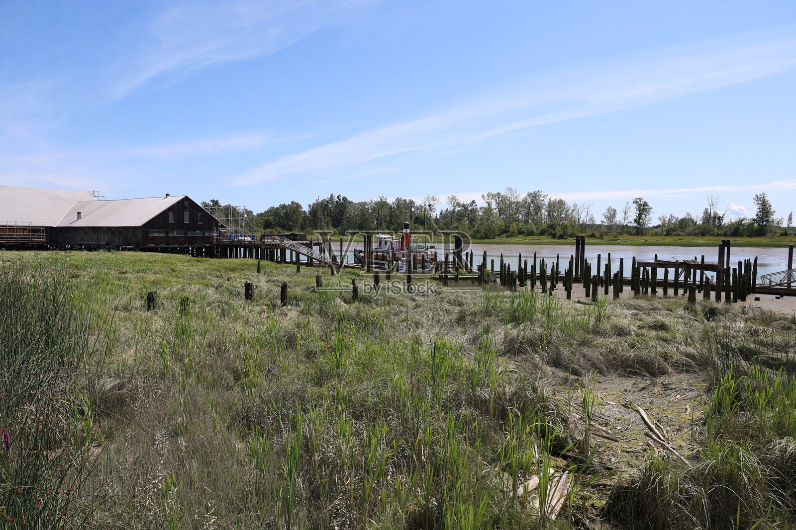 布里塔尼亚造船厂，加拿大不列颠哥伦比亚省里士满照片摄影图片