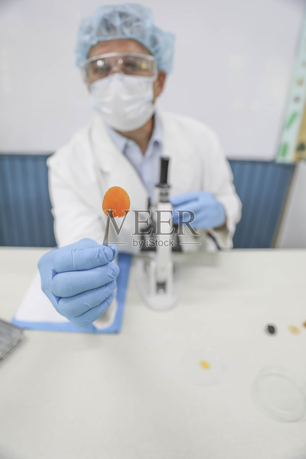 有机和天然食品成分的实验室测试照片摄影图片