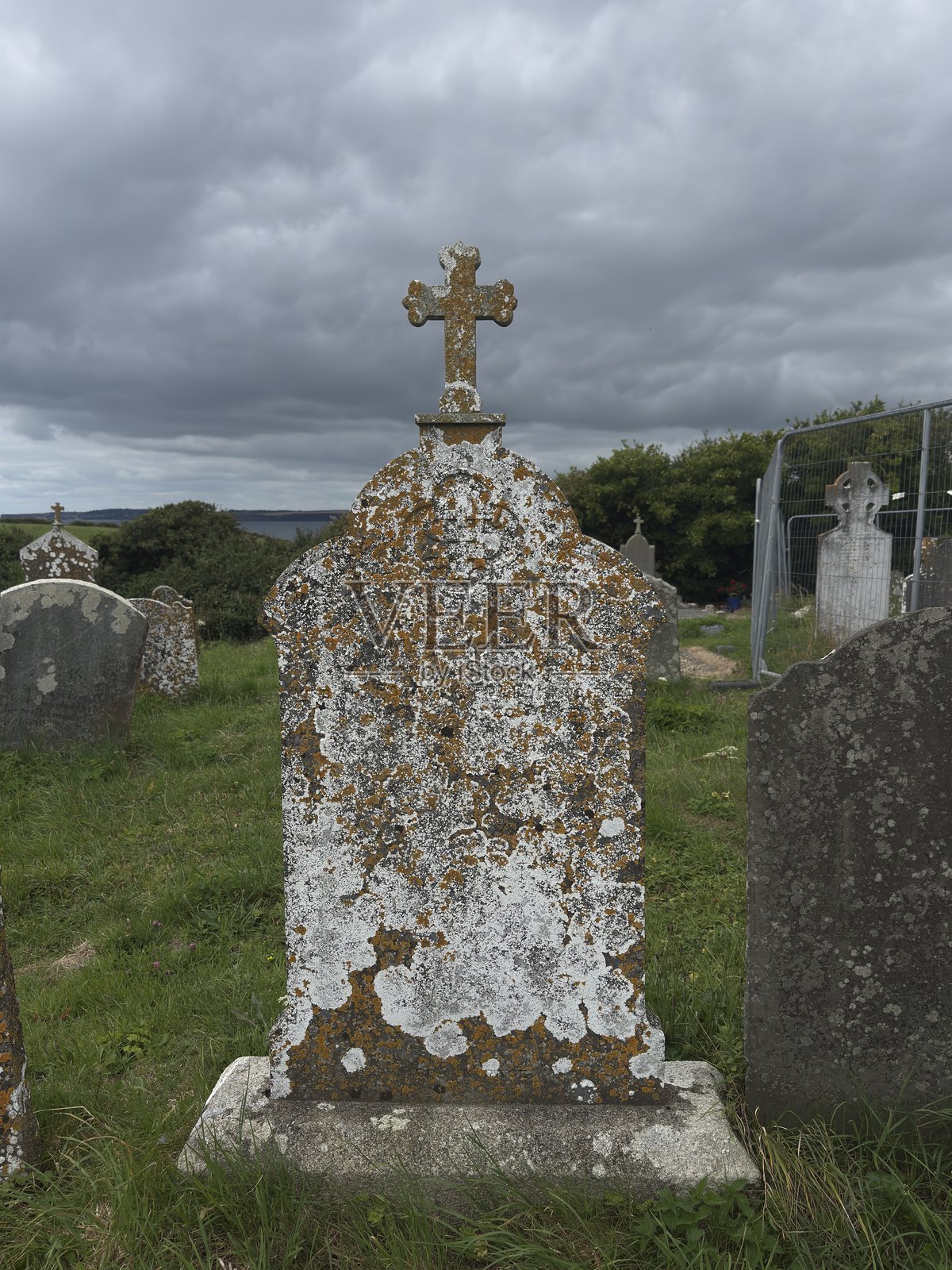 凯尔特葬礼十字架照片摄影图片