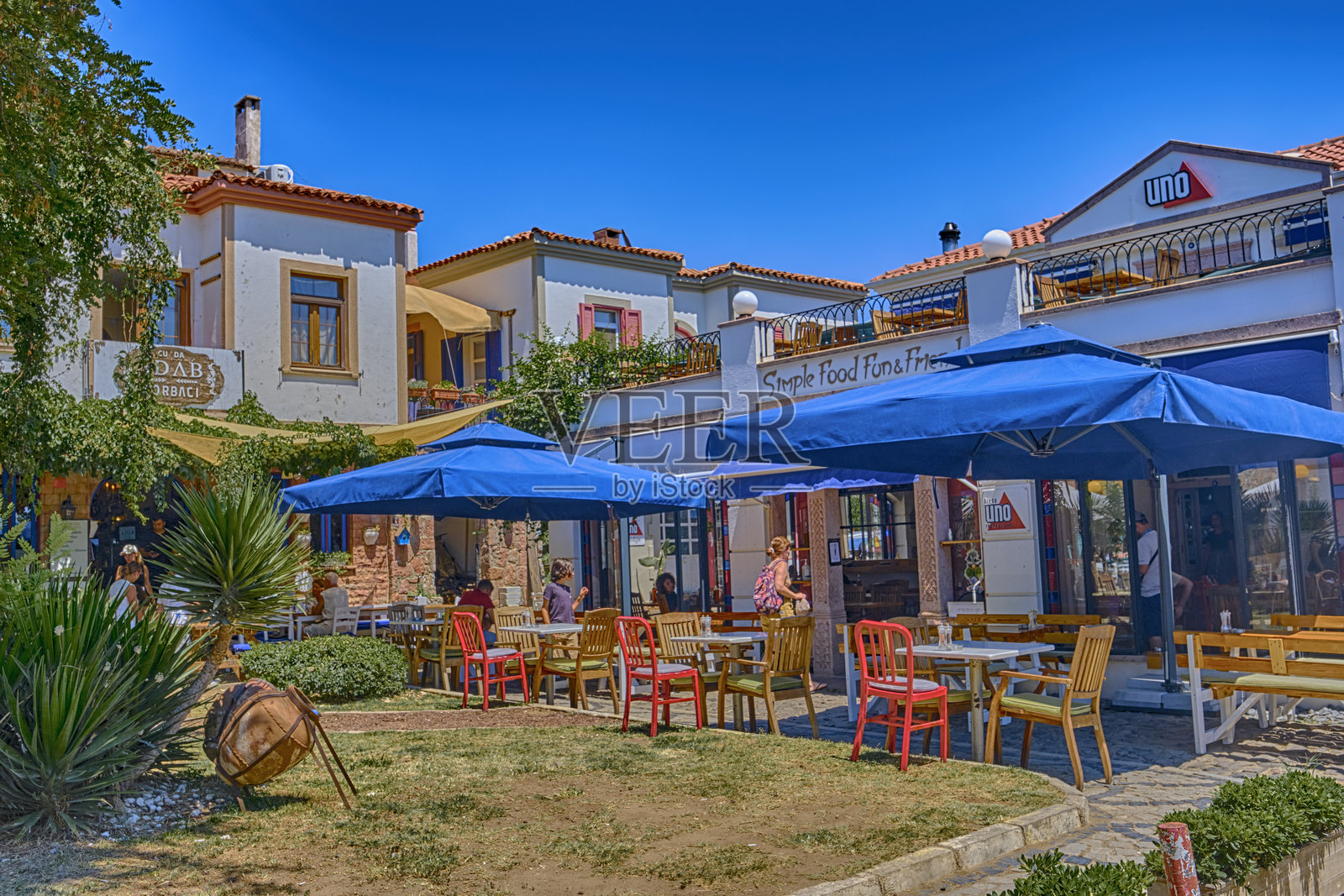 库达岛上美丽的街道照片摄影图片