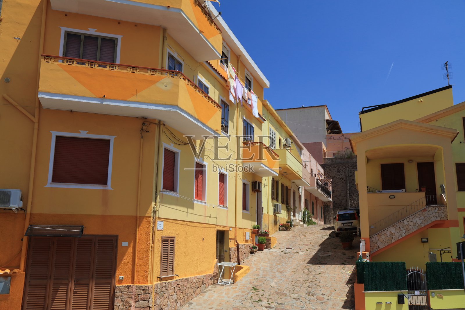 撒丁岛的意大利小镇卡斯特尔萨尔多照片摄影图片