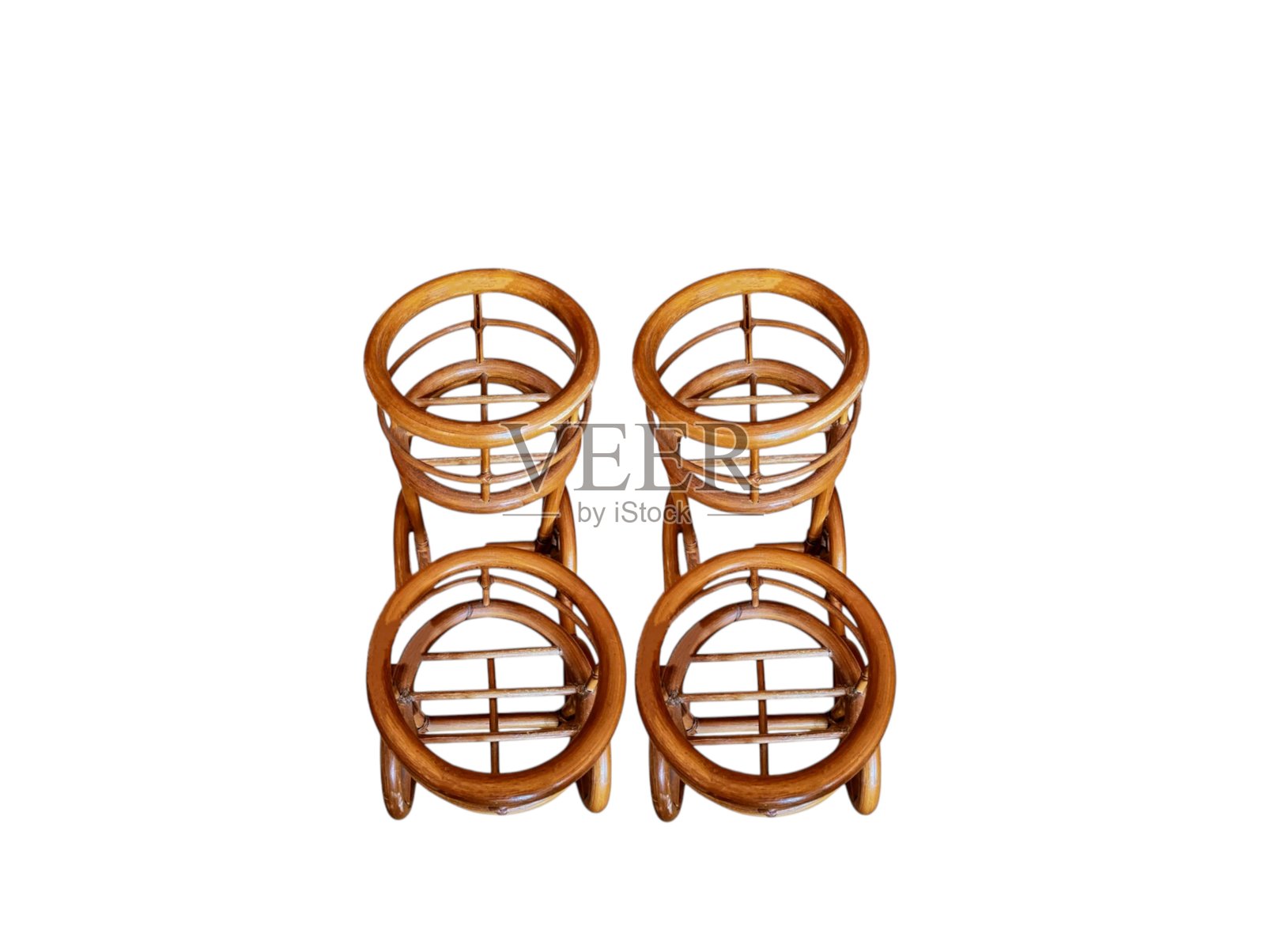 这个架子是用优质藤制成的。照片摄影图片