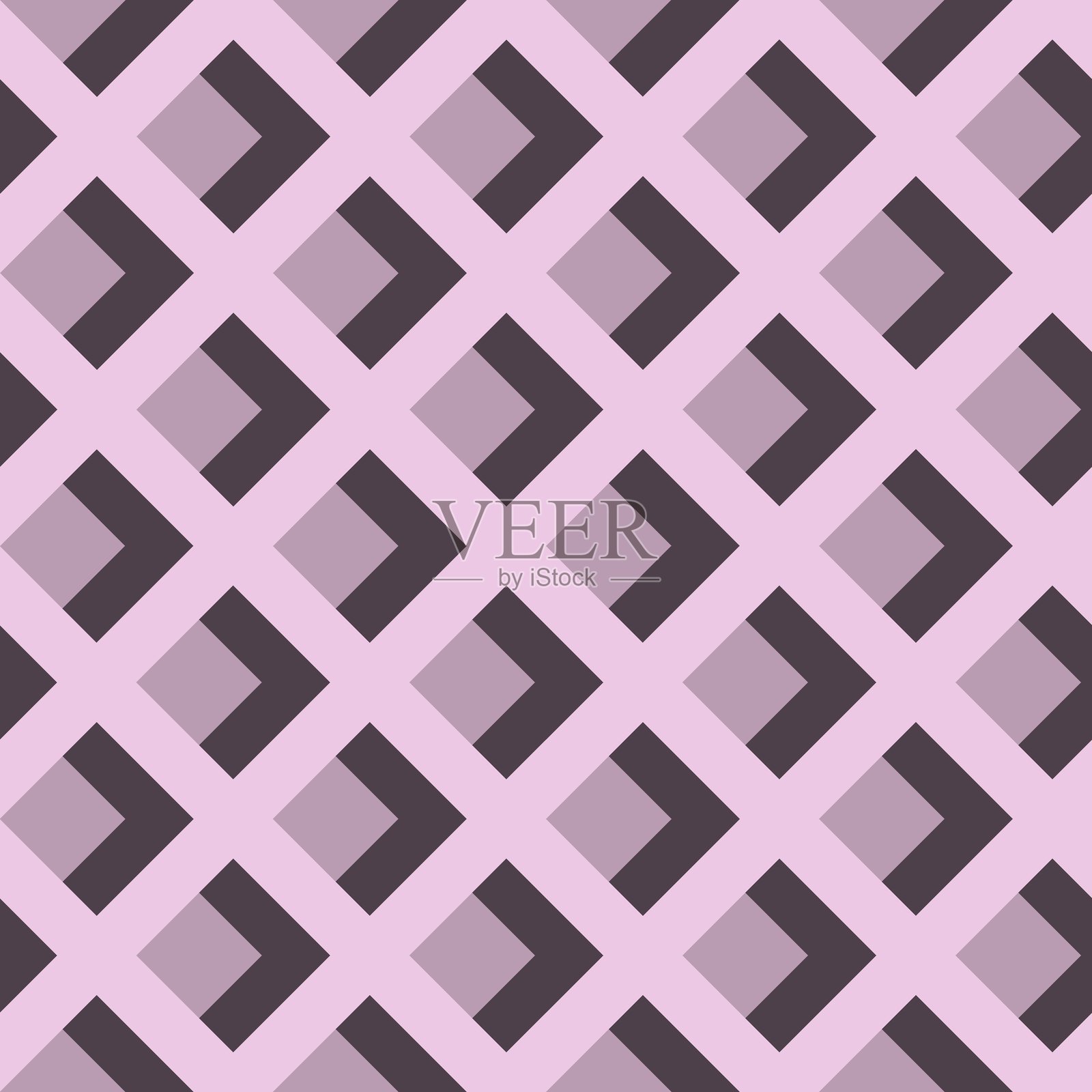 格子4-24，无缝图案，淡紫色调插画图片素材