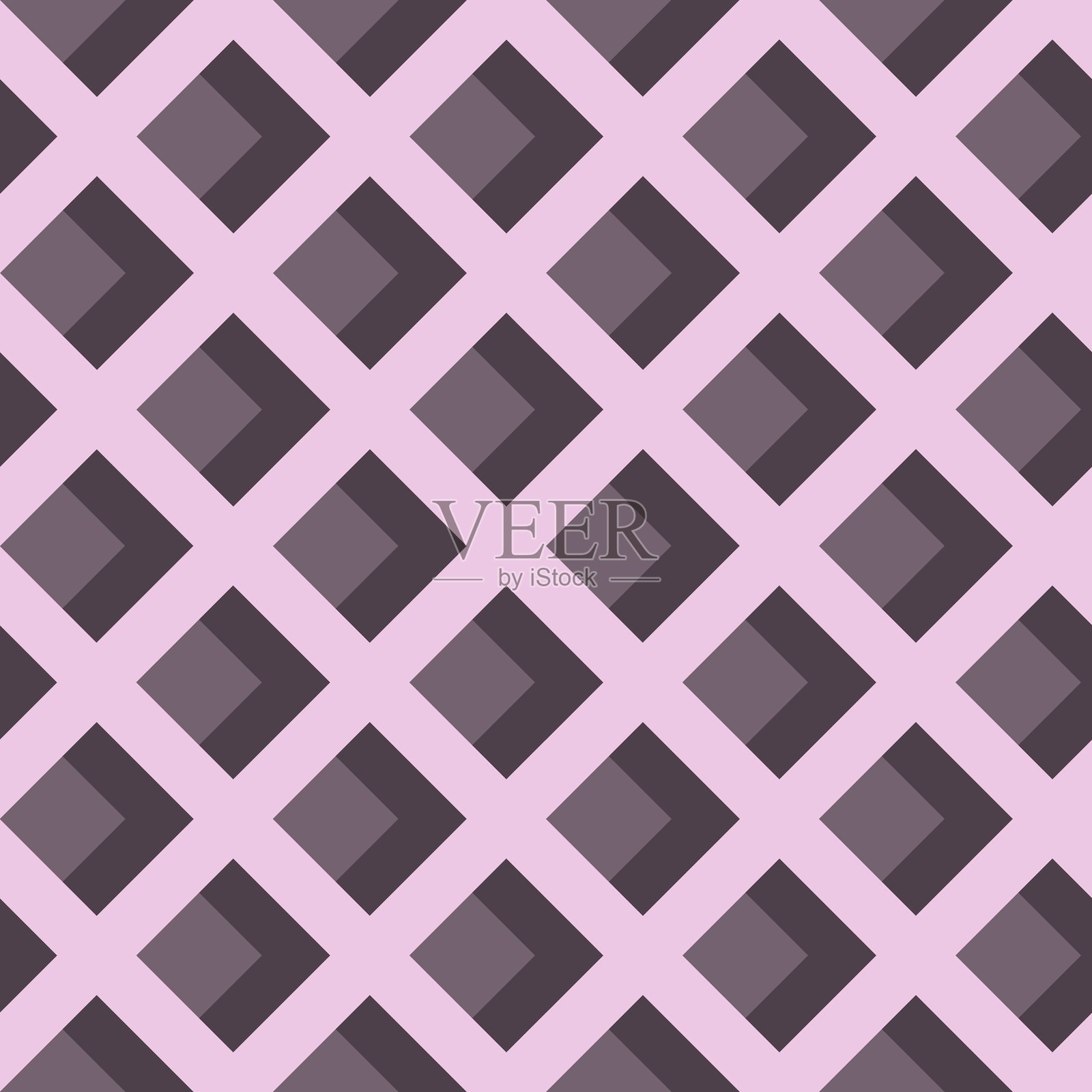 格子4-22，无缝图案，淡紫色调插画图片素材