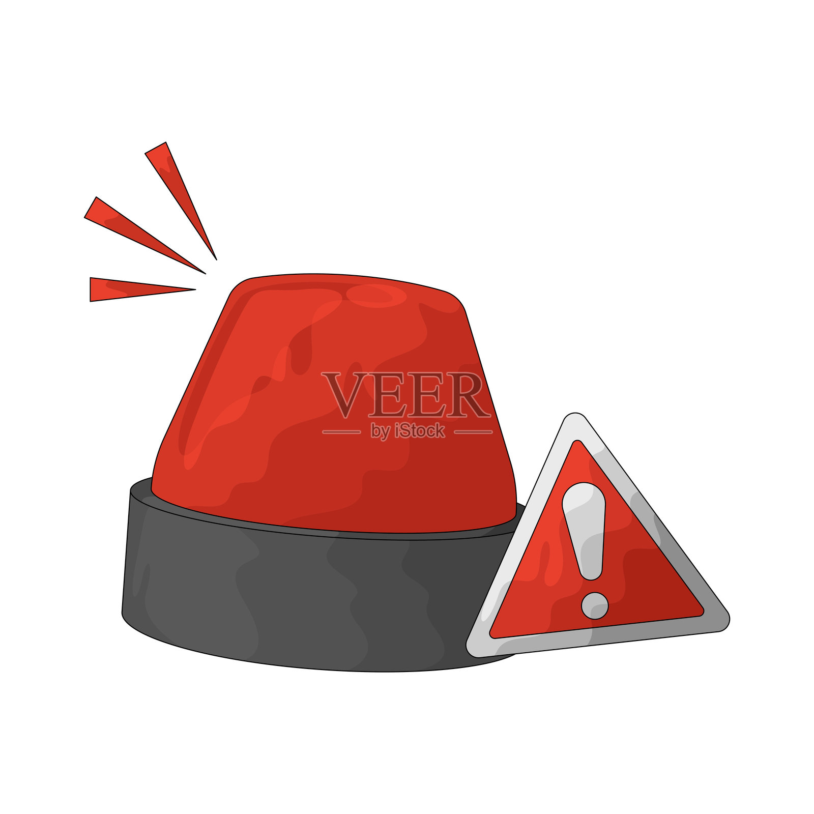 警报器插画图片素材