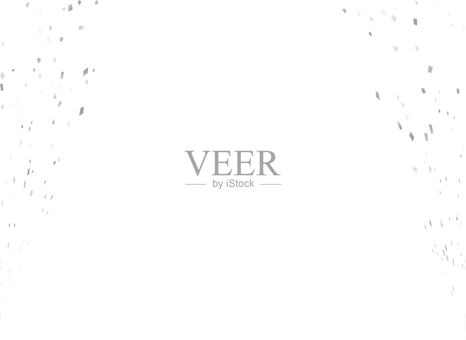 六个白色的垂直彩纸屑插画图片素材