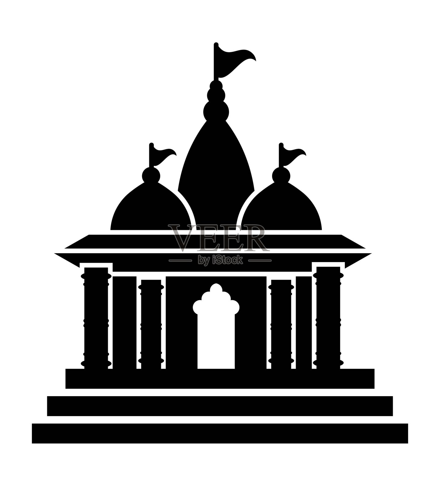 寺庙图标，最佳平面矢量图标。插画图片素材