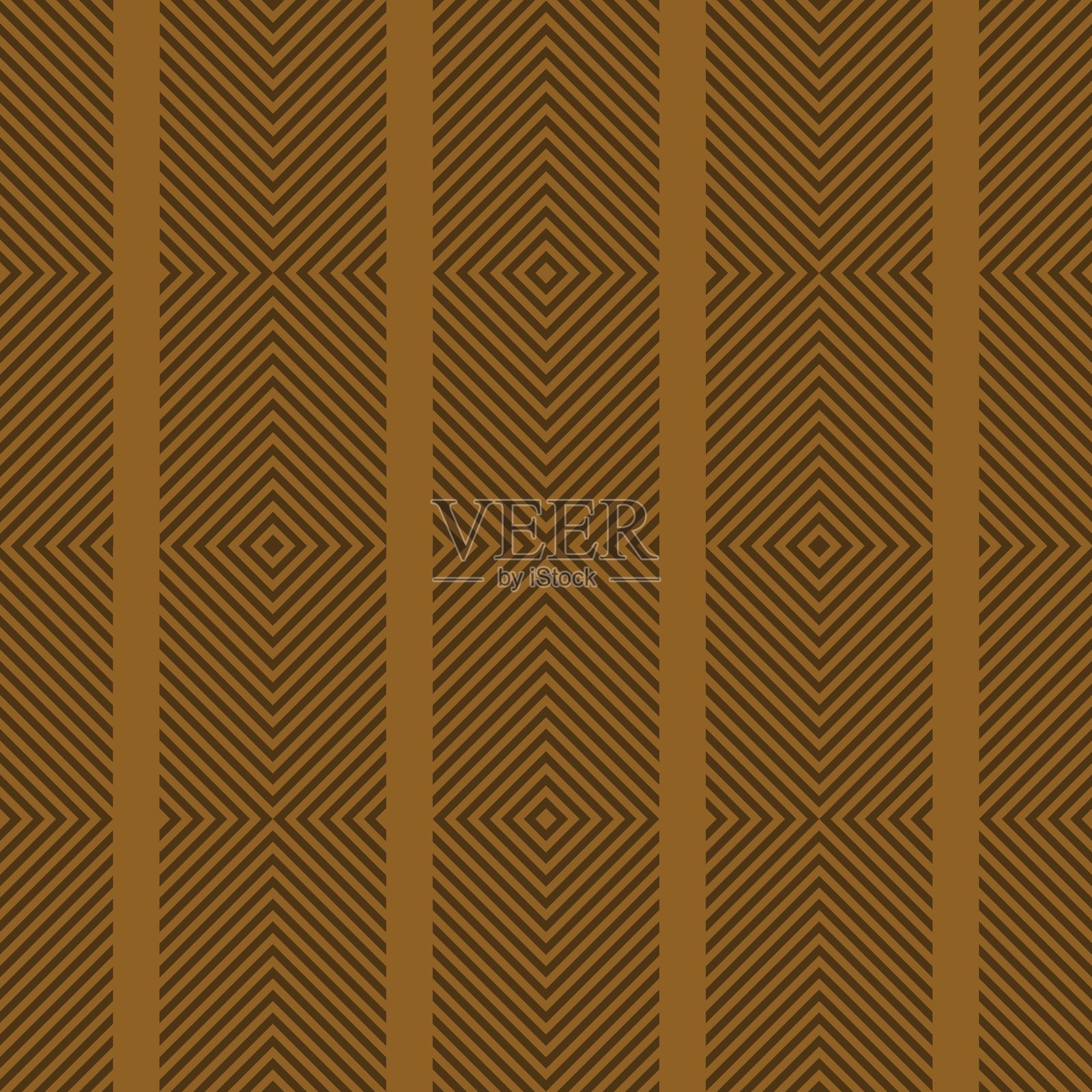 棕色调的抽象无缝几何图案 1B插画图片素材
