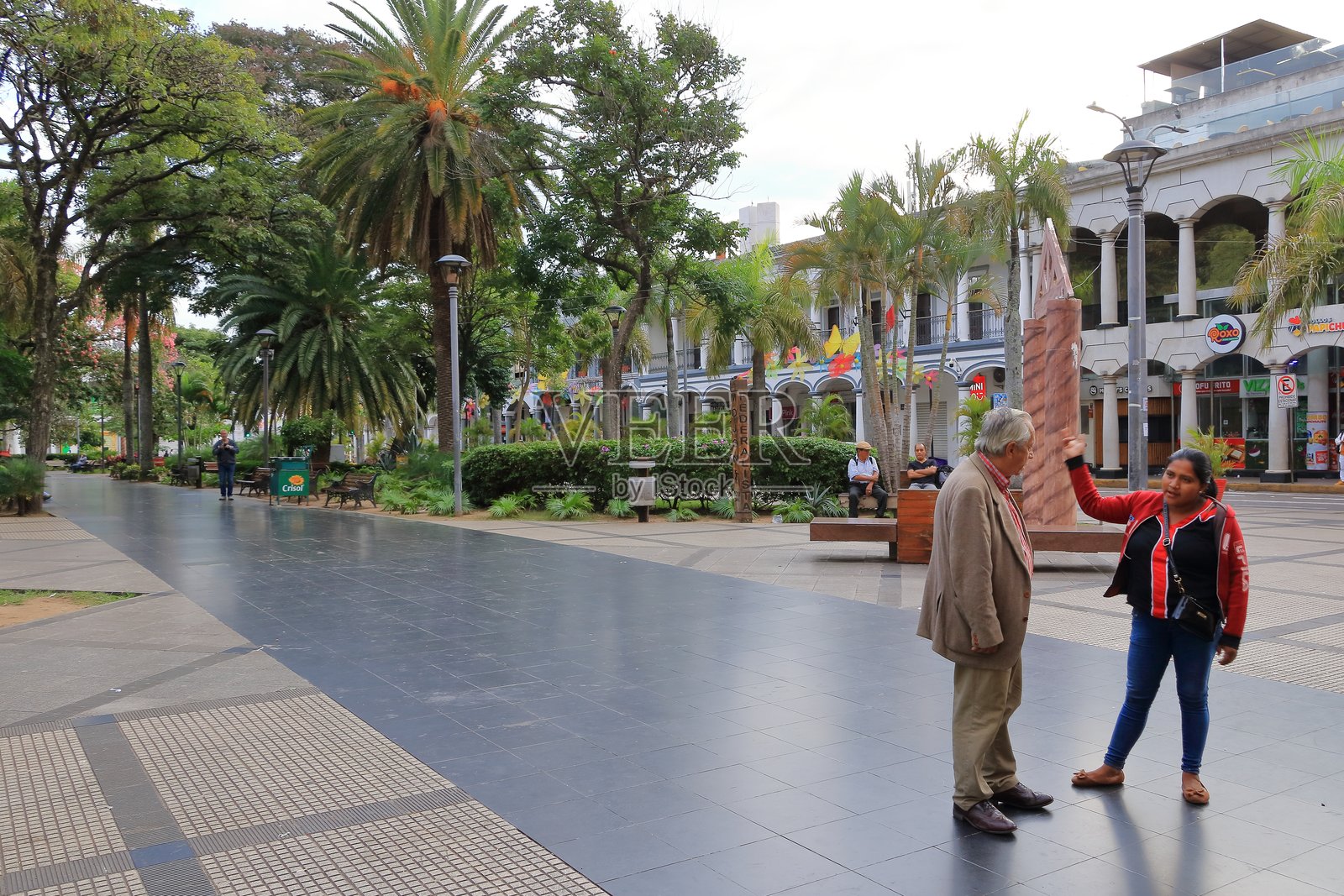 在玻利维亚圣克鲁斯德拉西埃拉的9月24日广场照片摄影图片