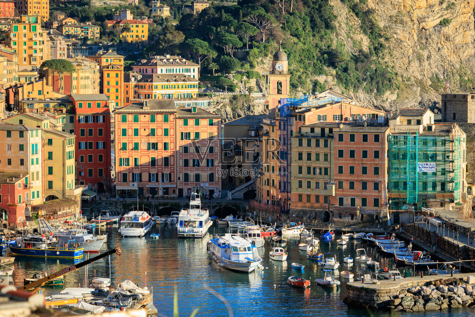 意大利海边小镇卡莫利照片摄影图片