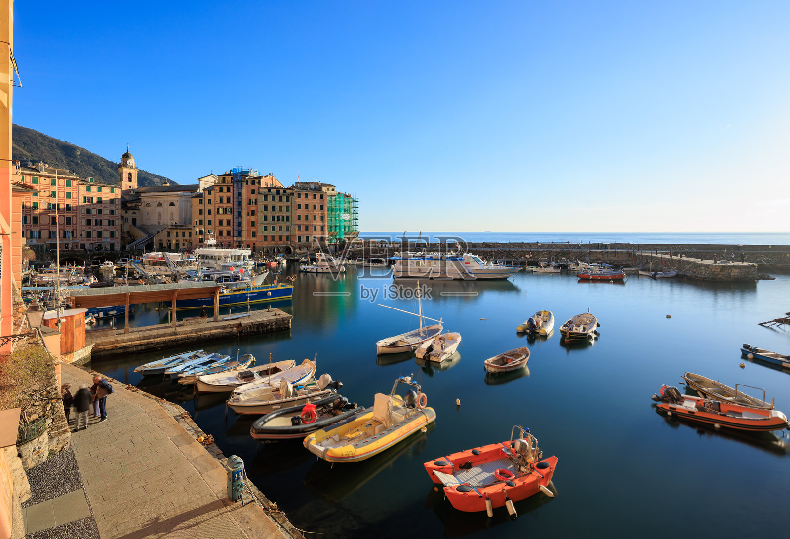 意大利海边小镇卡莫利照片摄影图片