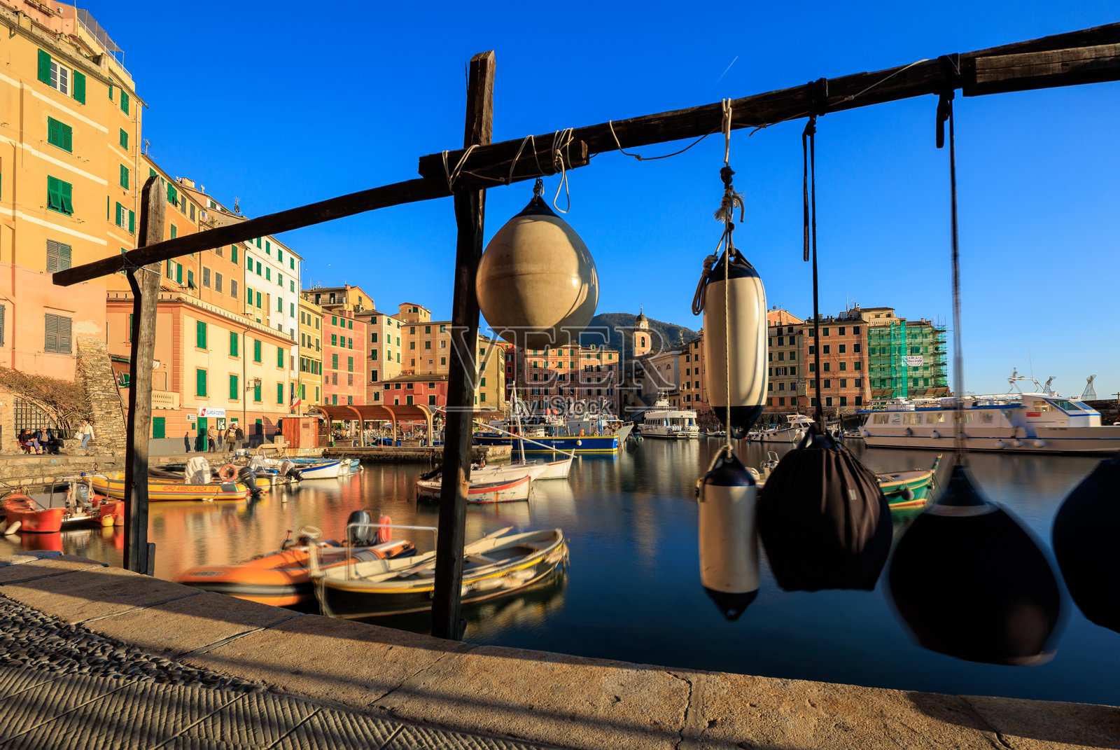 意大利海边小镇卡莫利照片摄影图片