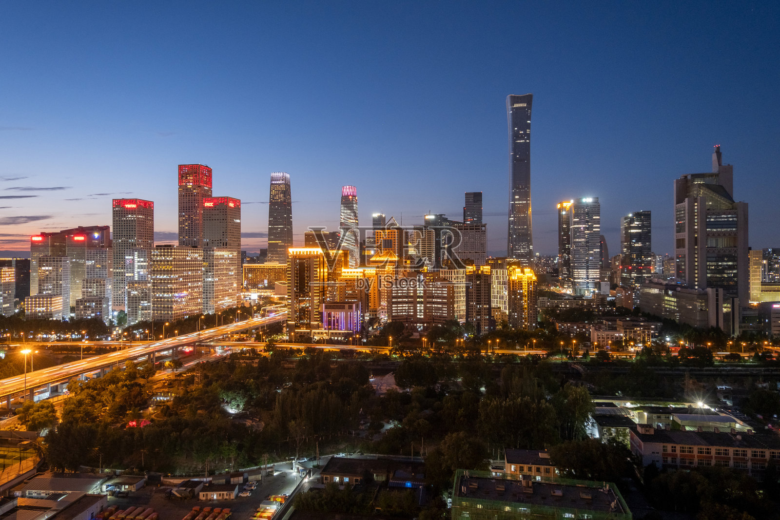 北京CBD天际线照片摄影图片