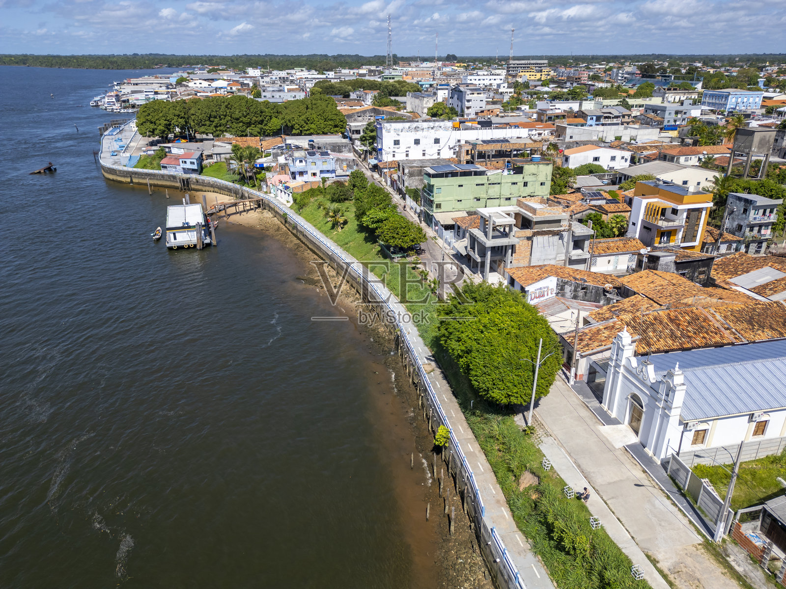 巴西帕拉州卡梅塔的无人机航拍视角照片摄影图片