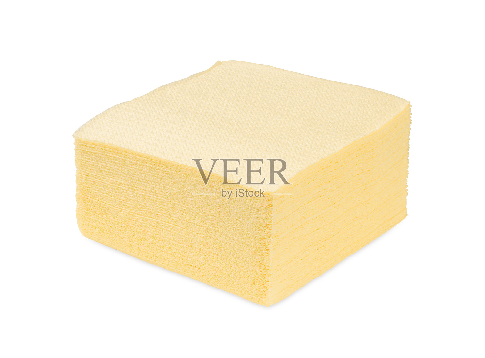 白色背景上的方形纸巾。纸巾孤立在白色背景上。照片摄影图片