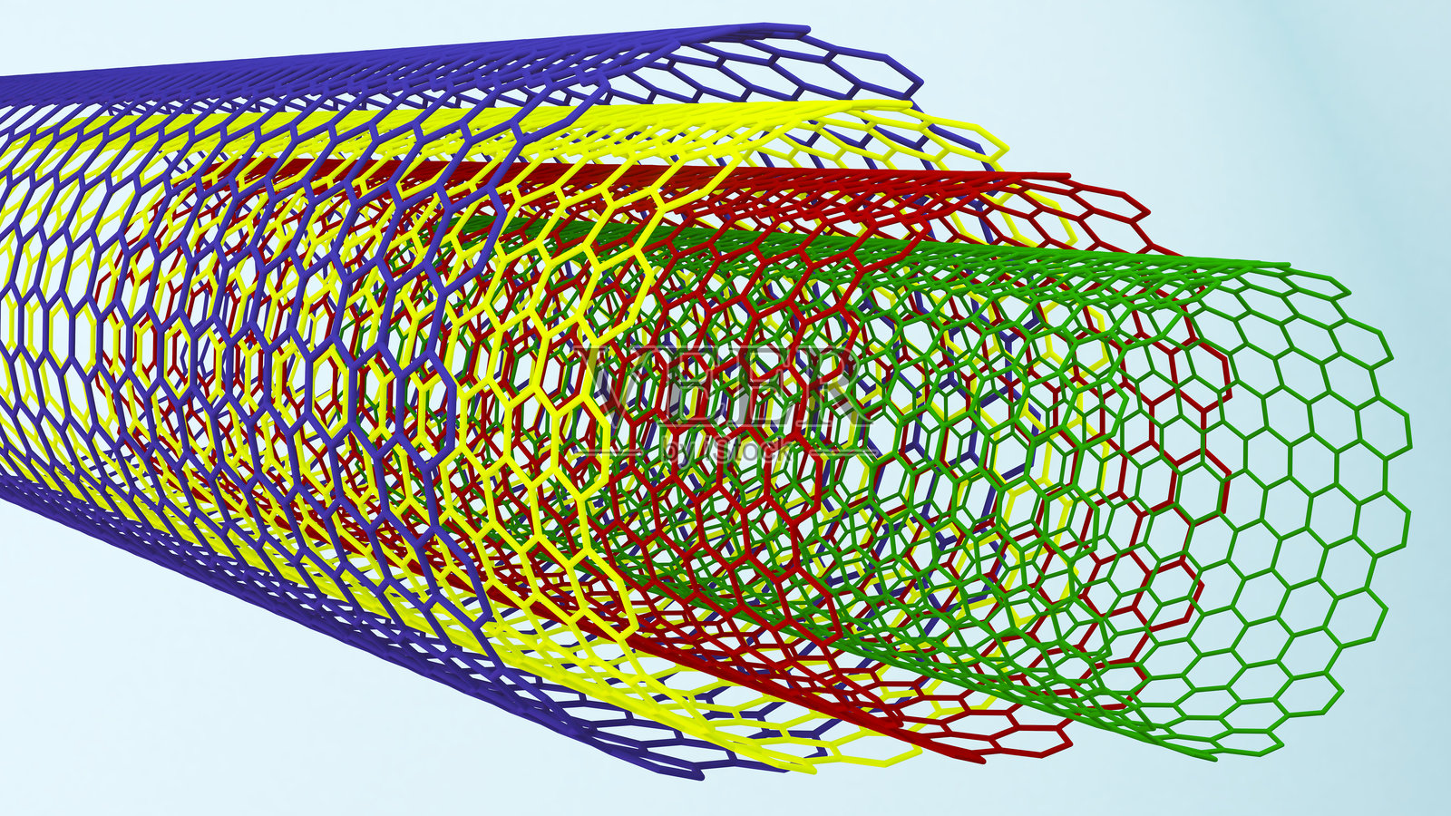 纳米结构、纳米技术和微结构的背景图像，用于科学，纳米格式，3D 渲染。照片摄影图片