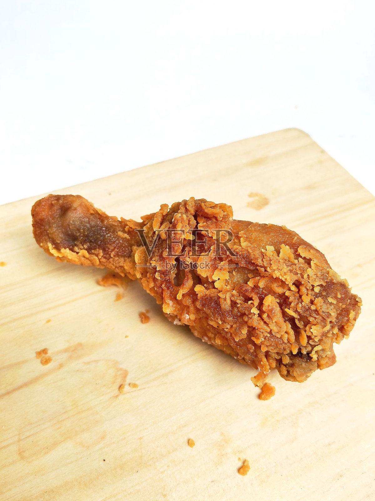 脆皮炸鸡腿特写照片摄影图片