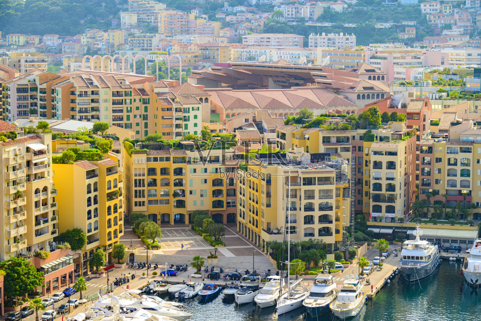 摩纳哥的丰特维耶港照片摄影图片