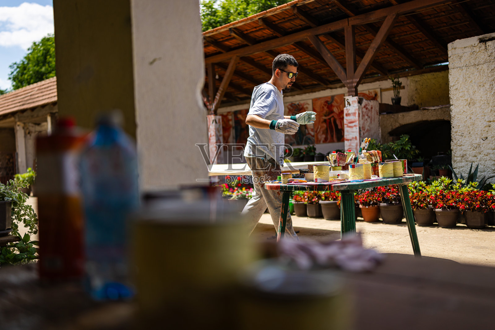 准备绘画课程照片摄影图片