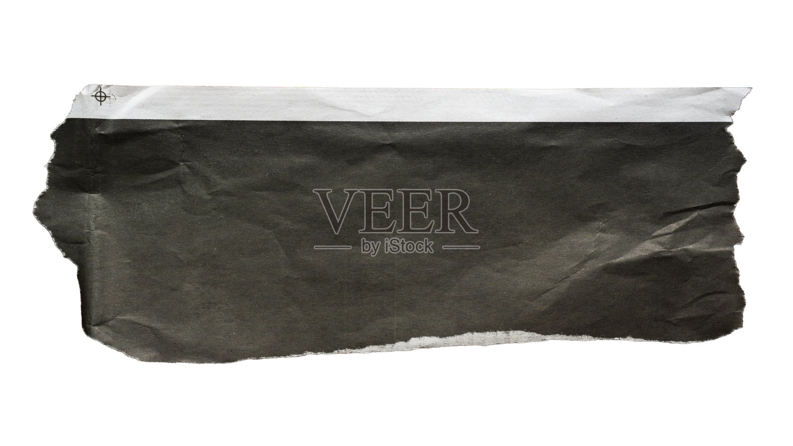 一块撕裂的黑色报纸，适合用作文本框背景照片摄影图片