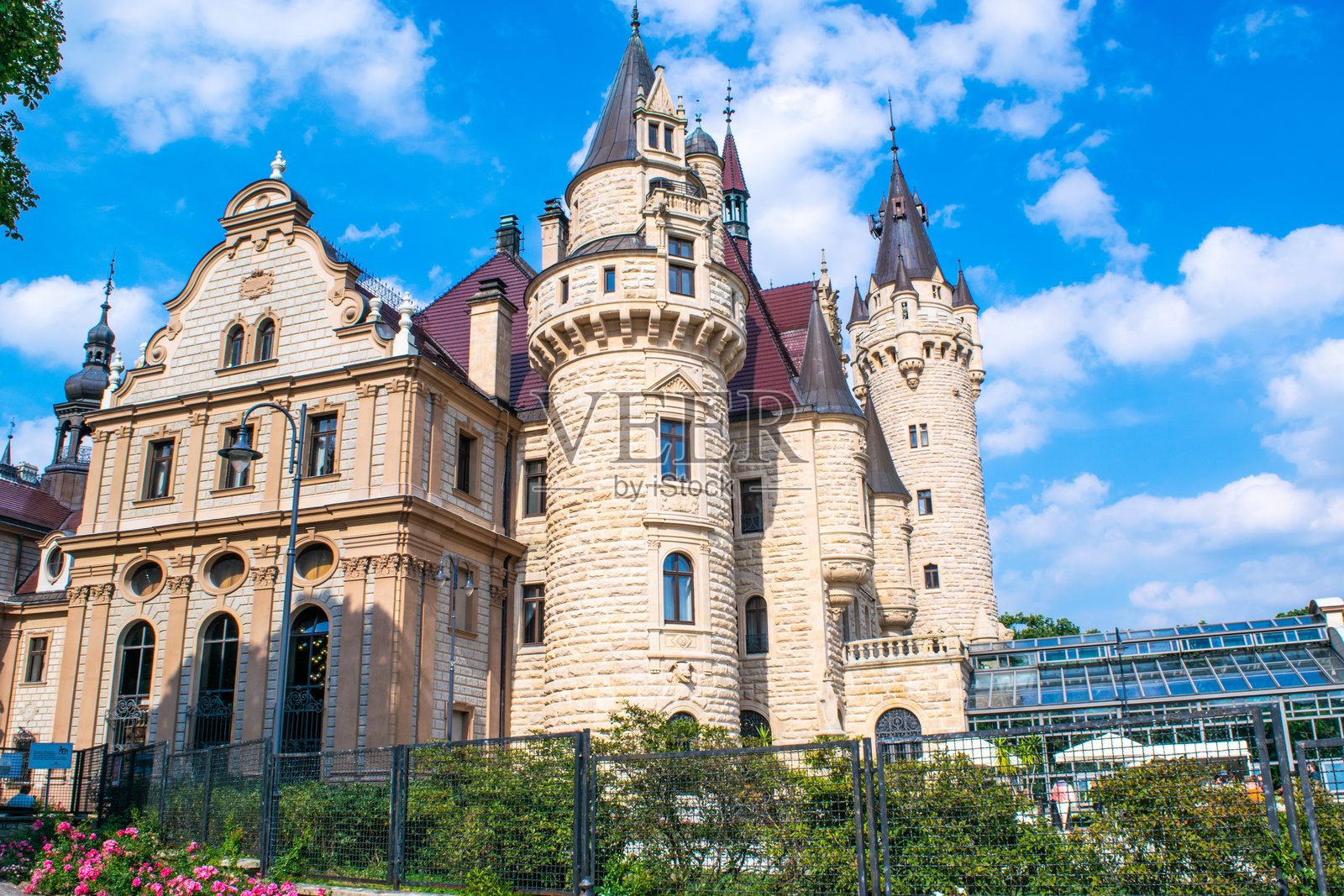 莫兹纳宫。位于奥波莱省的历史性住宅。波兰上西里西亚。照片摄影图片