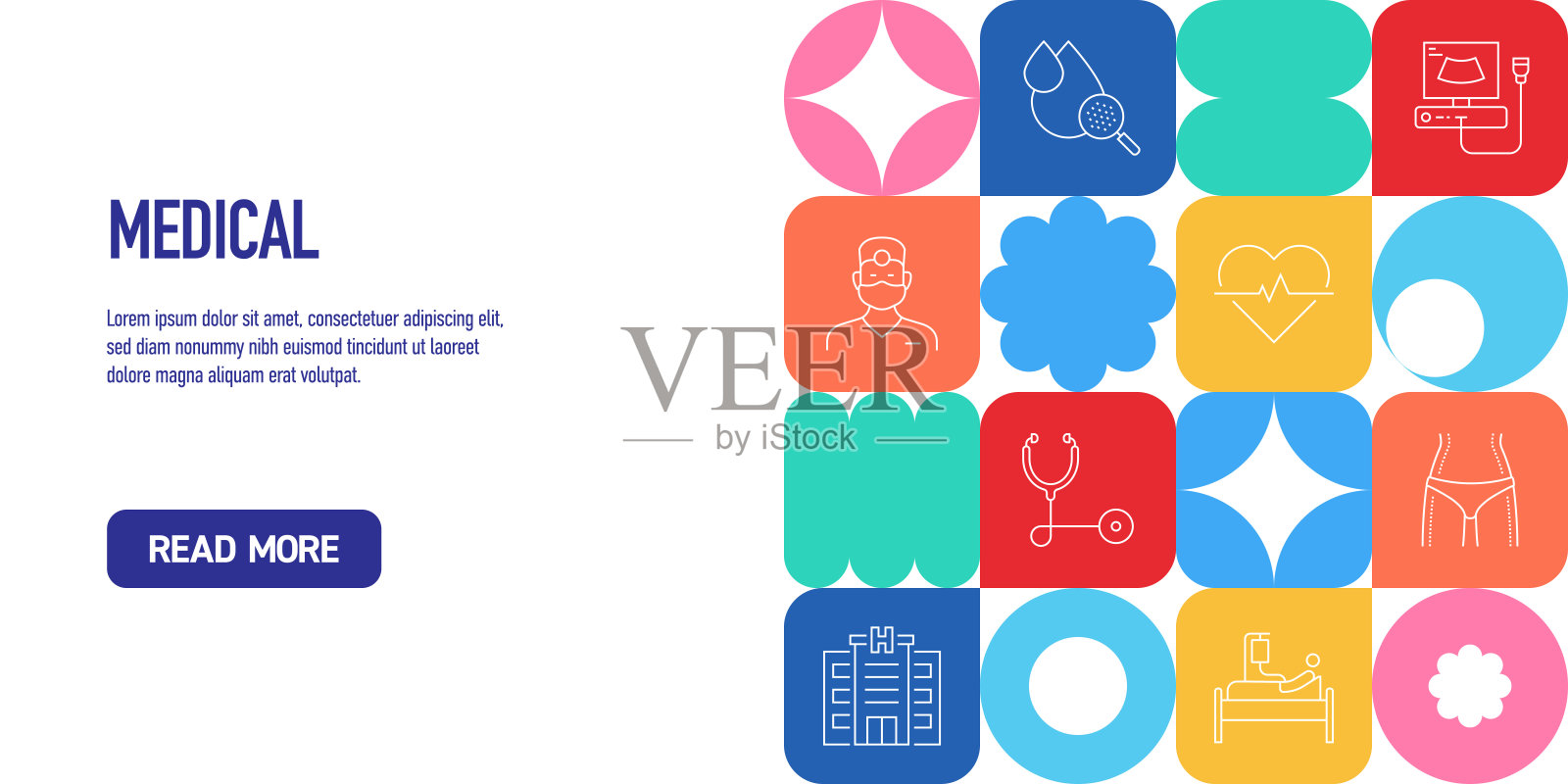 医疗与健康相关的矢量插图。医生、药物、医院、护理、病人、治疗、电子健康、急救插画图片素材