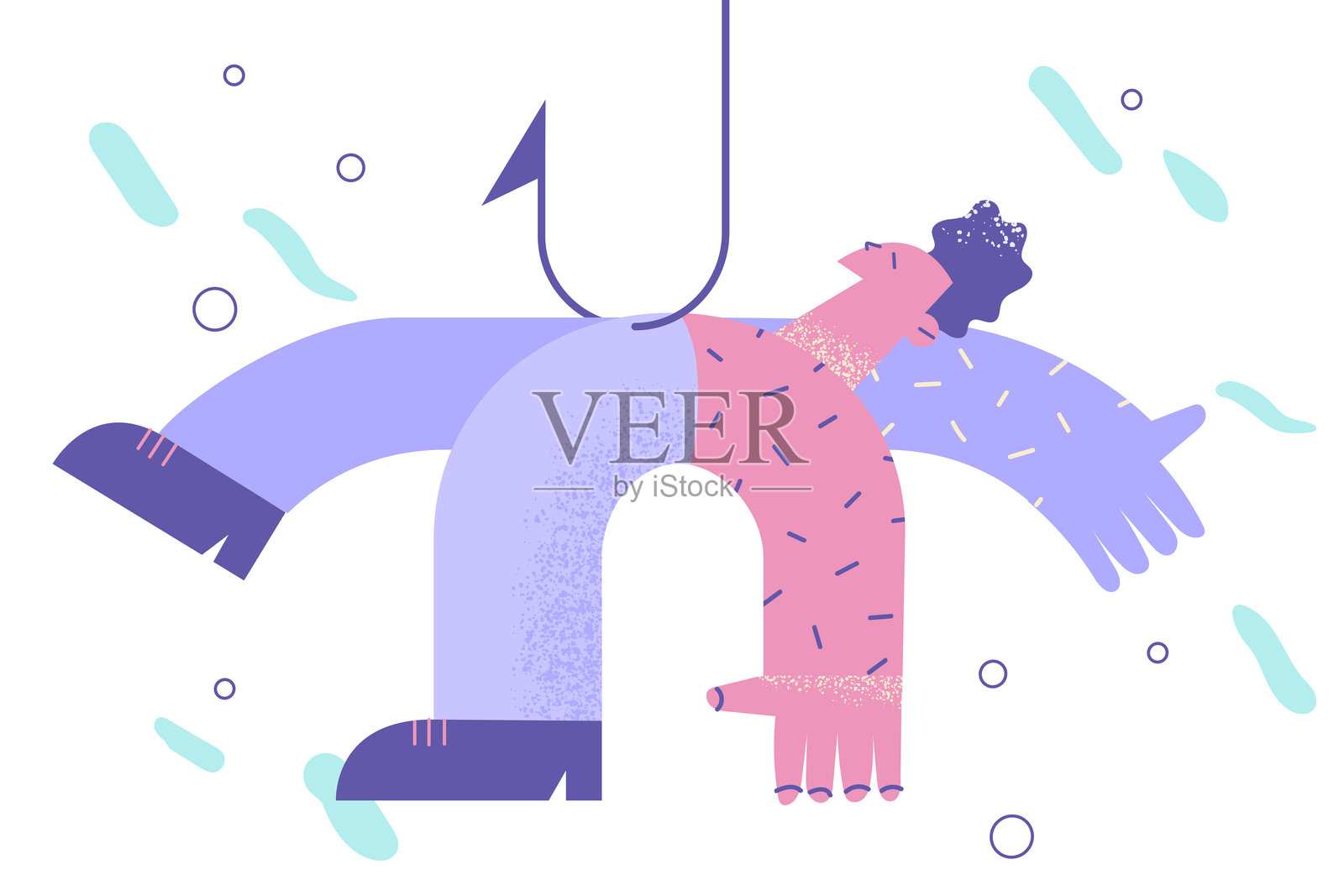 危险、挑战、商业受害者概念插画图片素材