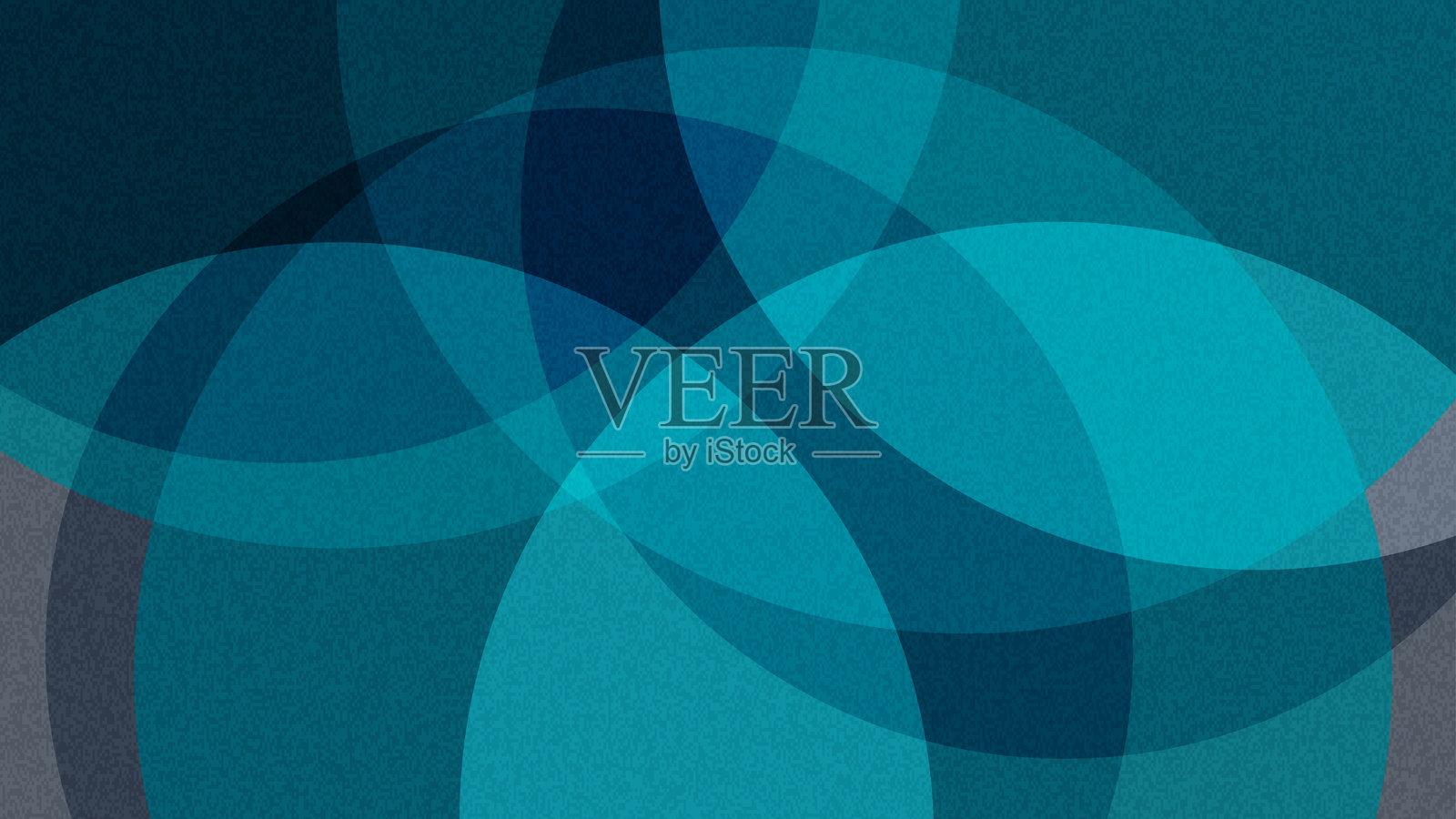 抽象几何圆形背景，马赛克设计，颗粒纹理和叠加效果插画图片素材