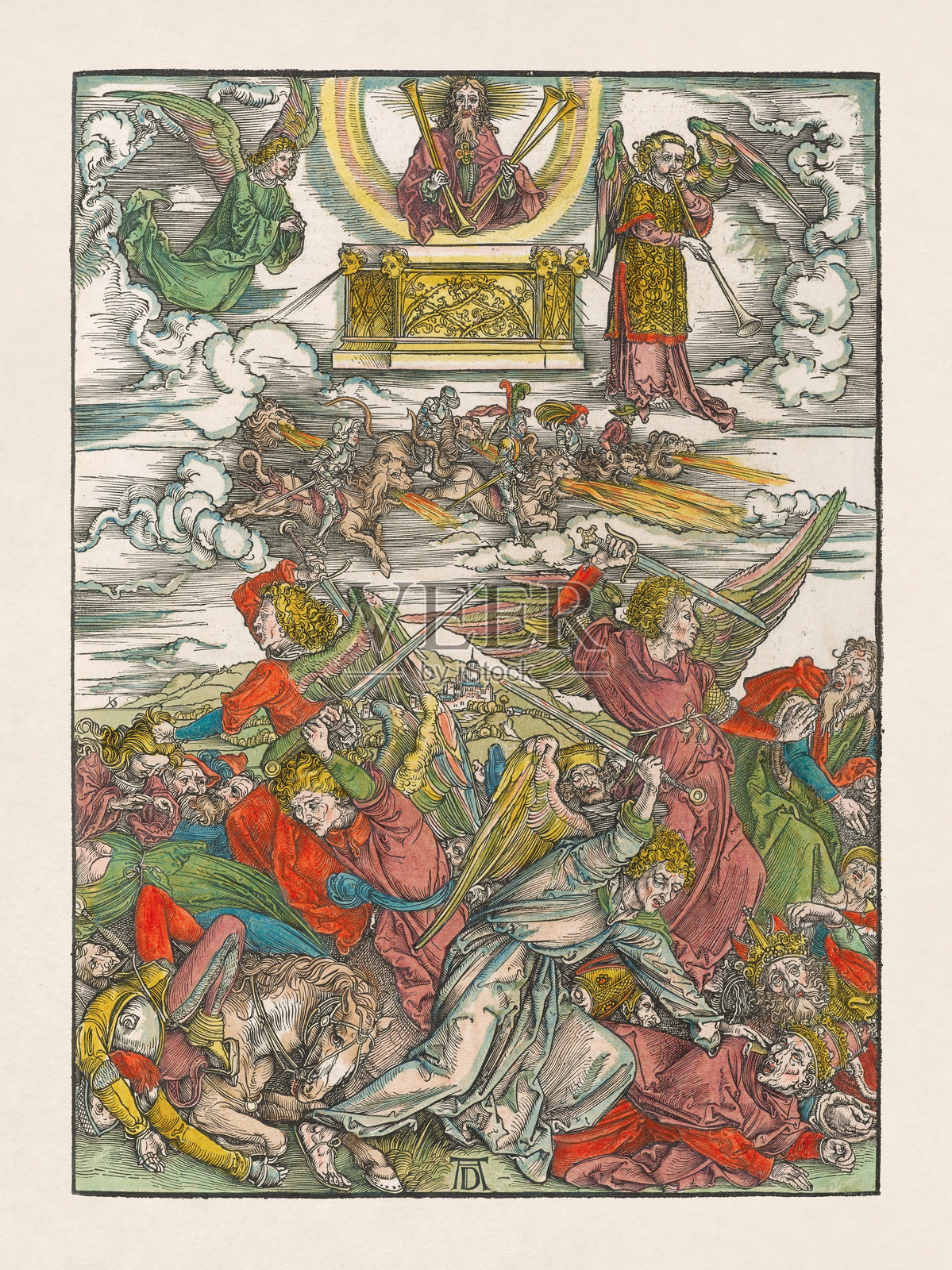 四位复仇天使插画图片素材