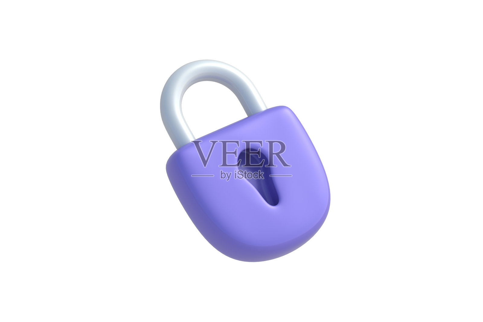 白色背景上的锁。3D渲染。照片摄影图片