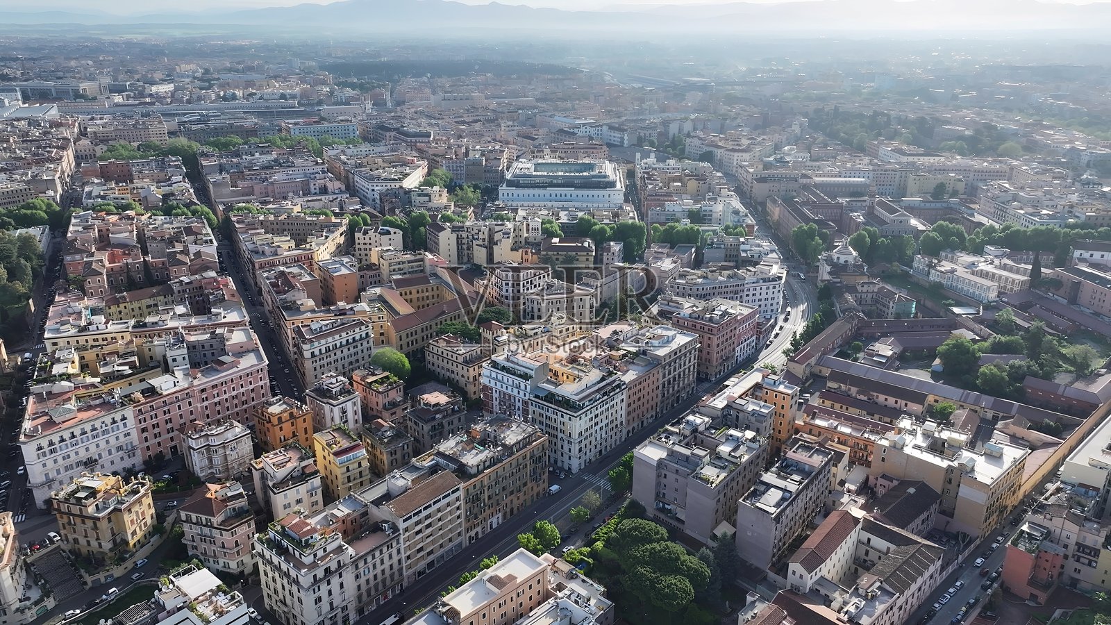 意大利拉齐奥地区罗马的天际线。照片摄影图片