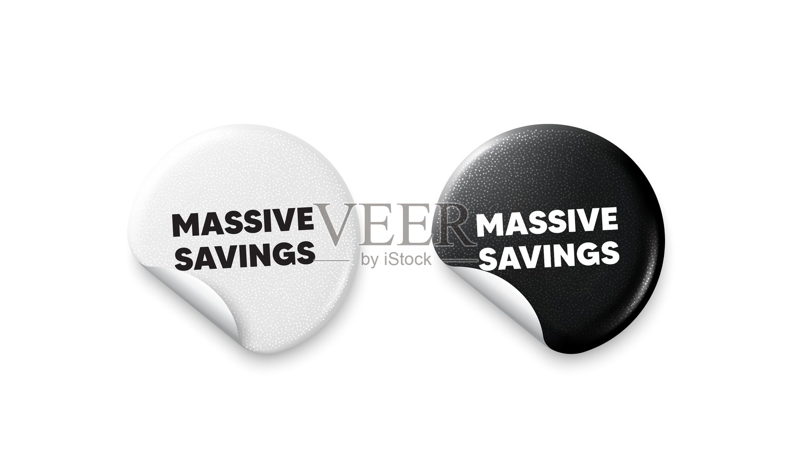 大幅度优惠标签。特价标志。优惠标签贴纸。矢量图。插画图片素材