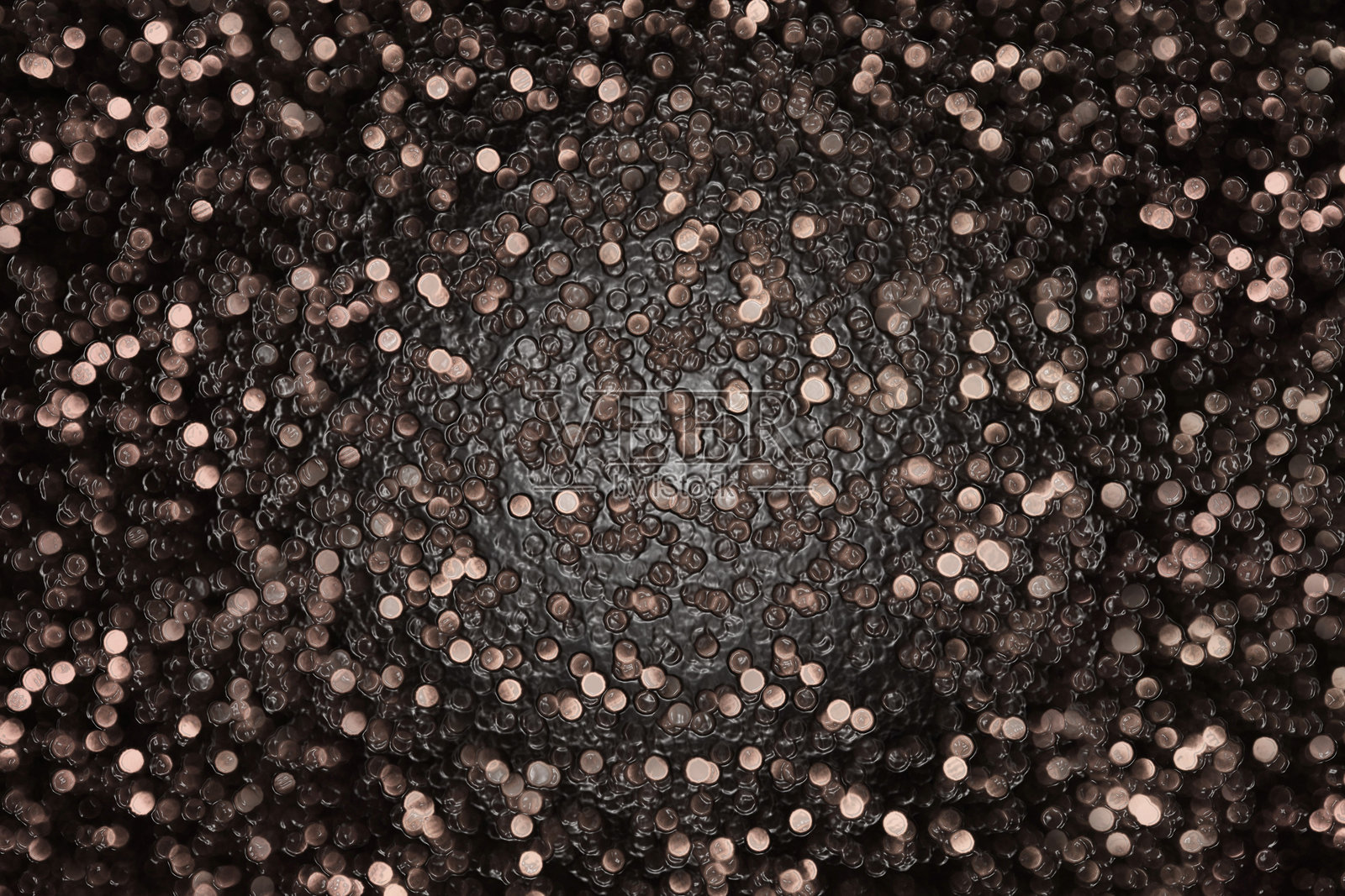 众多发光圆圈形成一个未来感的金属球体照片摄影图片