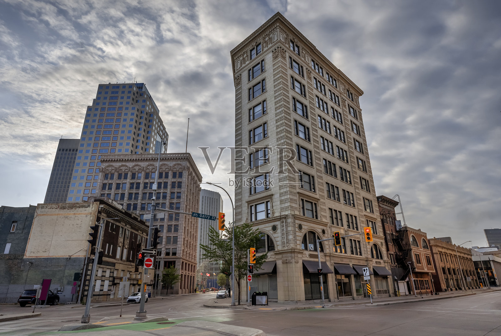 温尼伯市中心的历史建筑照片摄影图片