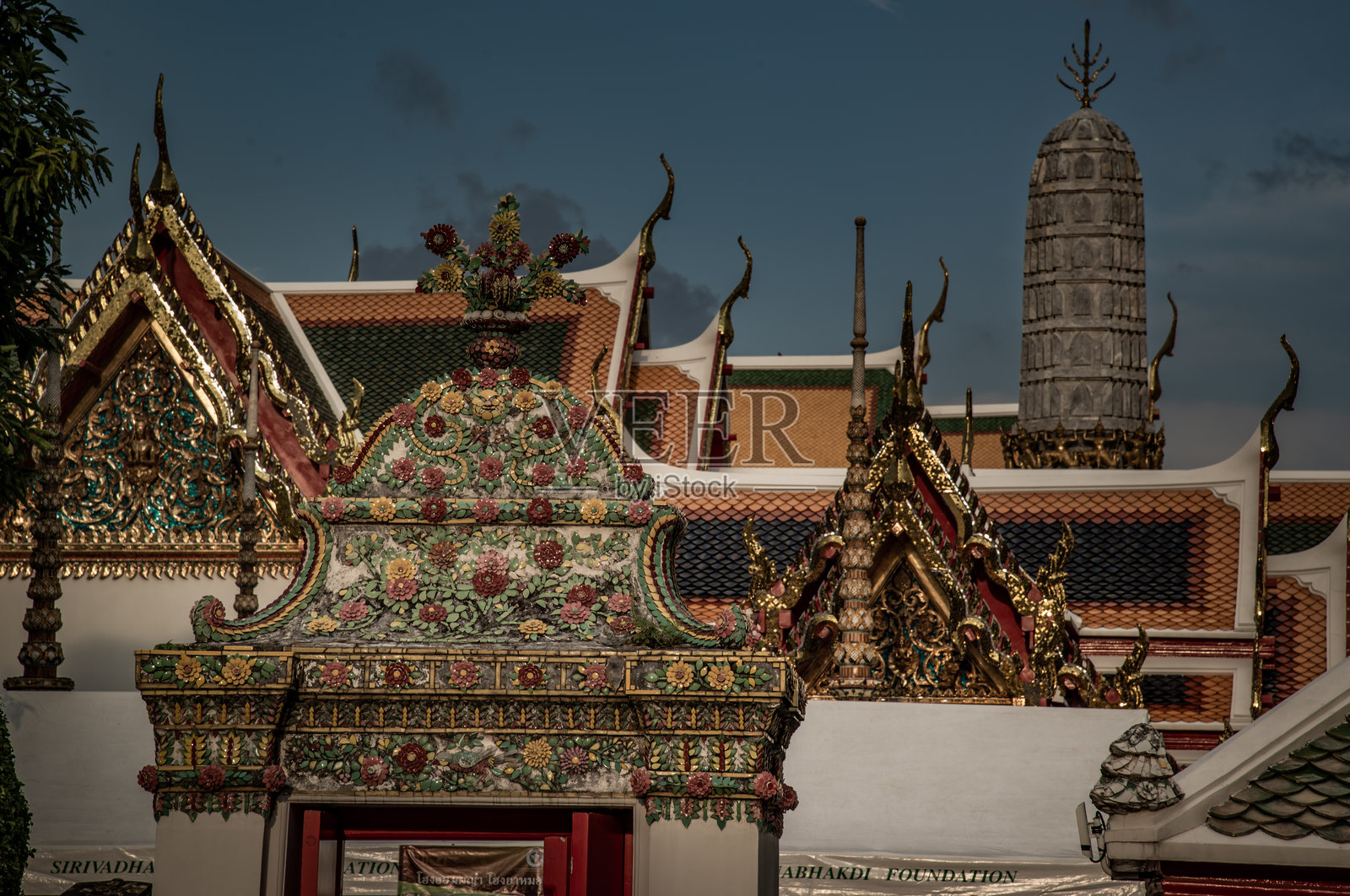 曼谷省卧佛寺的泰国建筑照片摄影图片