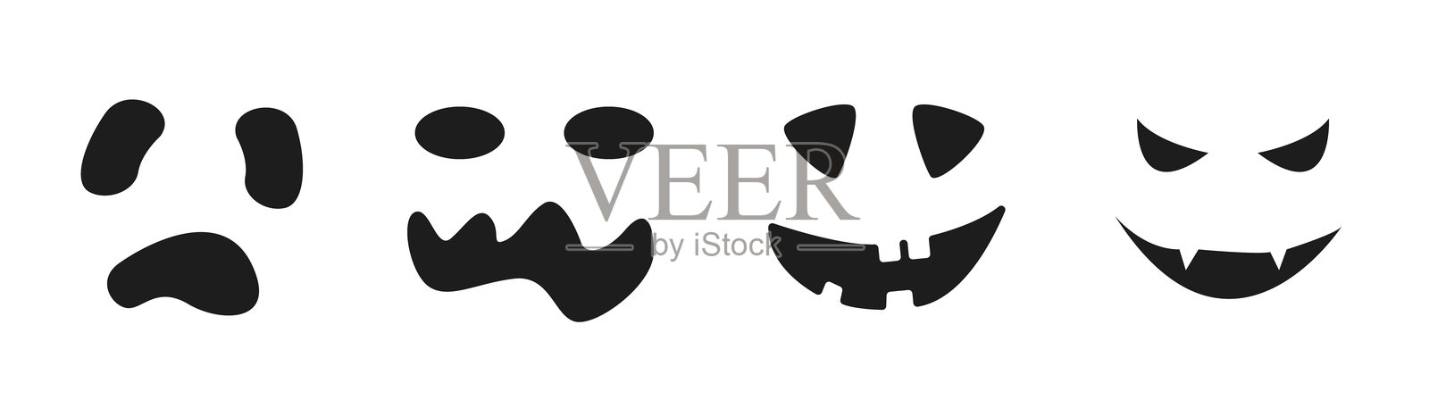 万圣节快乐派对，橙色和紫色，矢量插图设计模板，讨糖或捣蛋插画图片素材