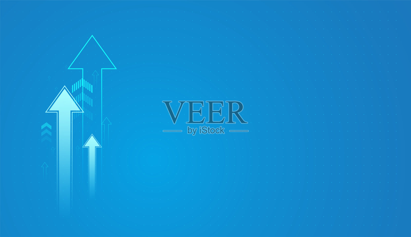 多个向上箭头，象征着增长、进步和积极趋势。以及用于金融、外汇交易和银行市场的浅蓝色背景上的增长蓝色箭头。插画图片素材