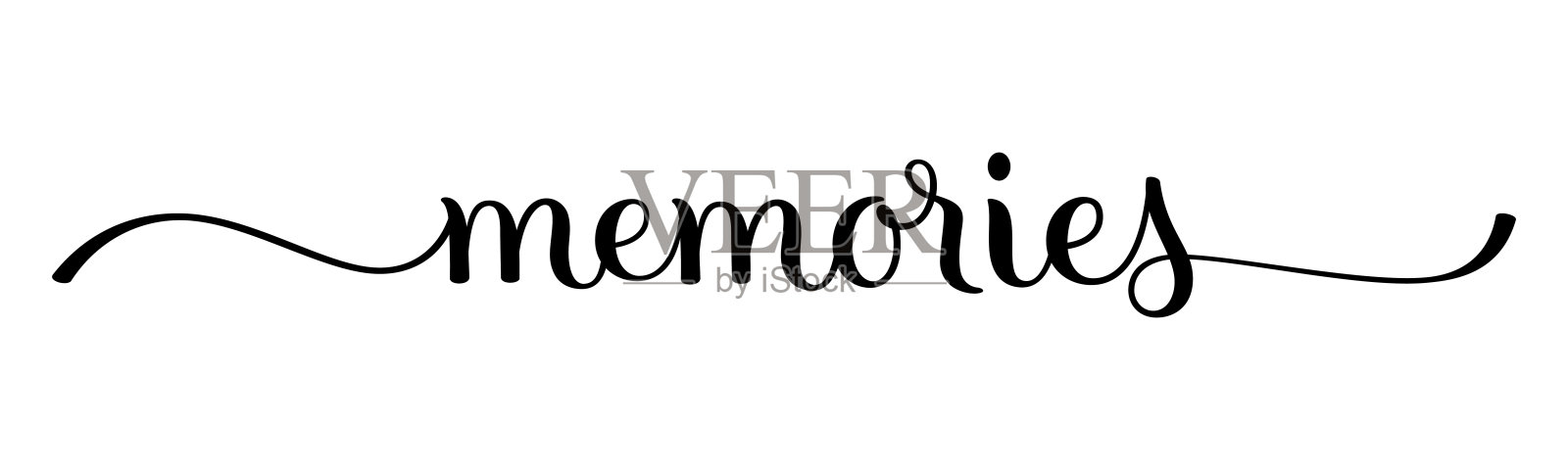 回忆 黑色书法横幅插画图片素材