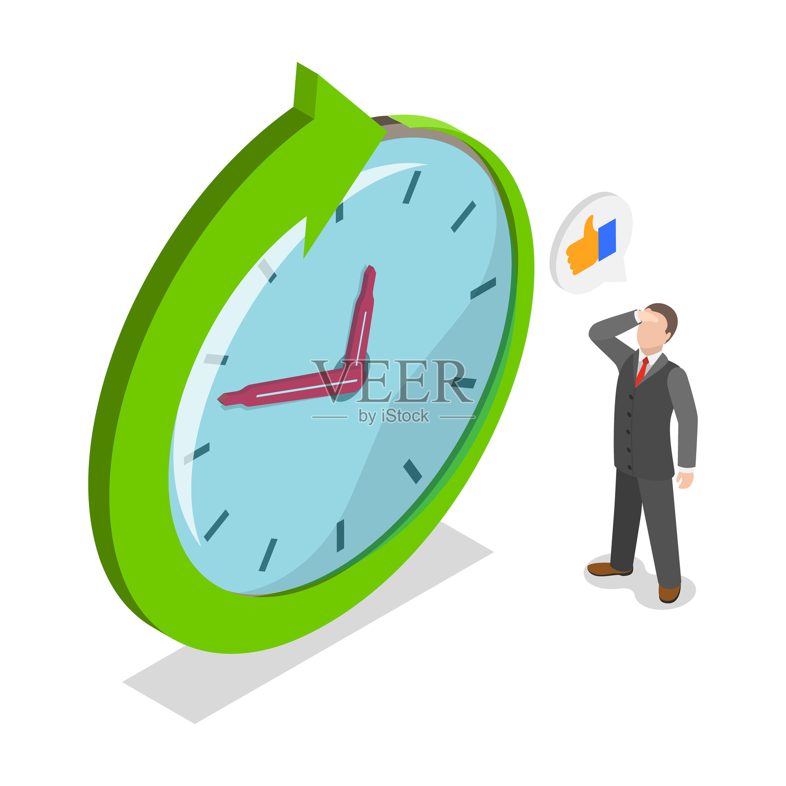 快速简便的3D等距平面矢量插图。项目2插画图片素材