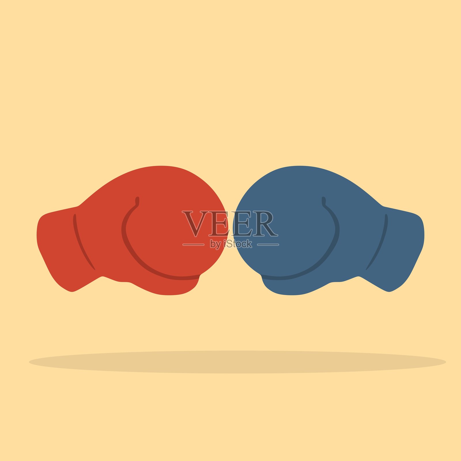 拳击手套图标概念设计插画图片素材