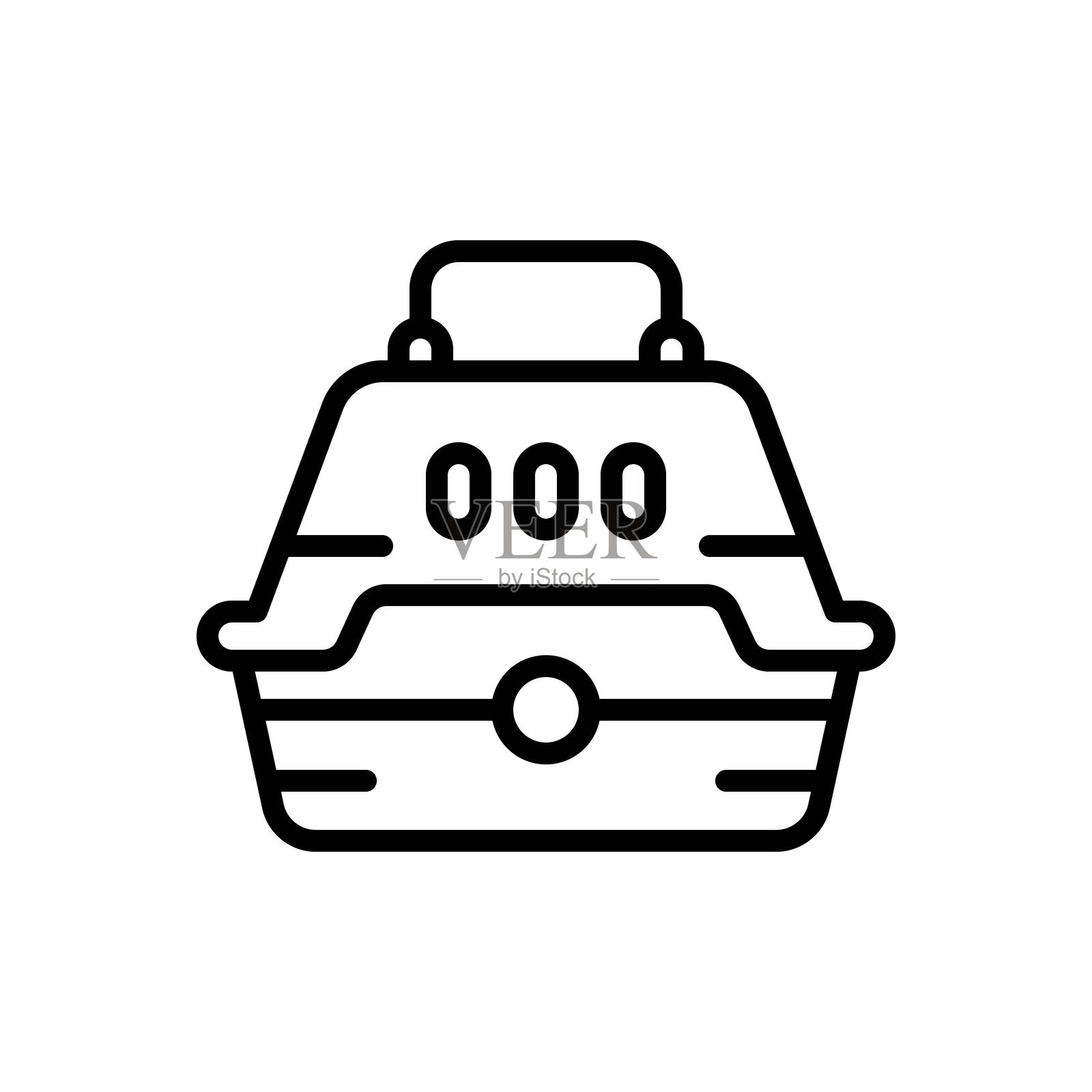 宠物运输箱插画图片素材