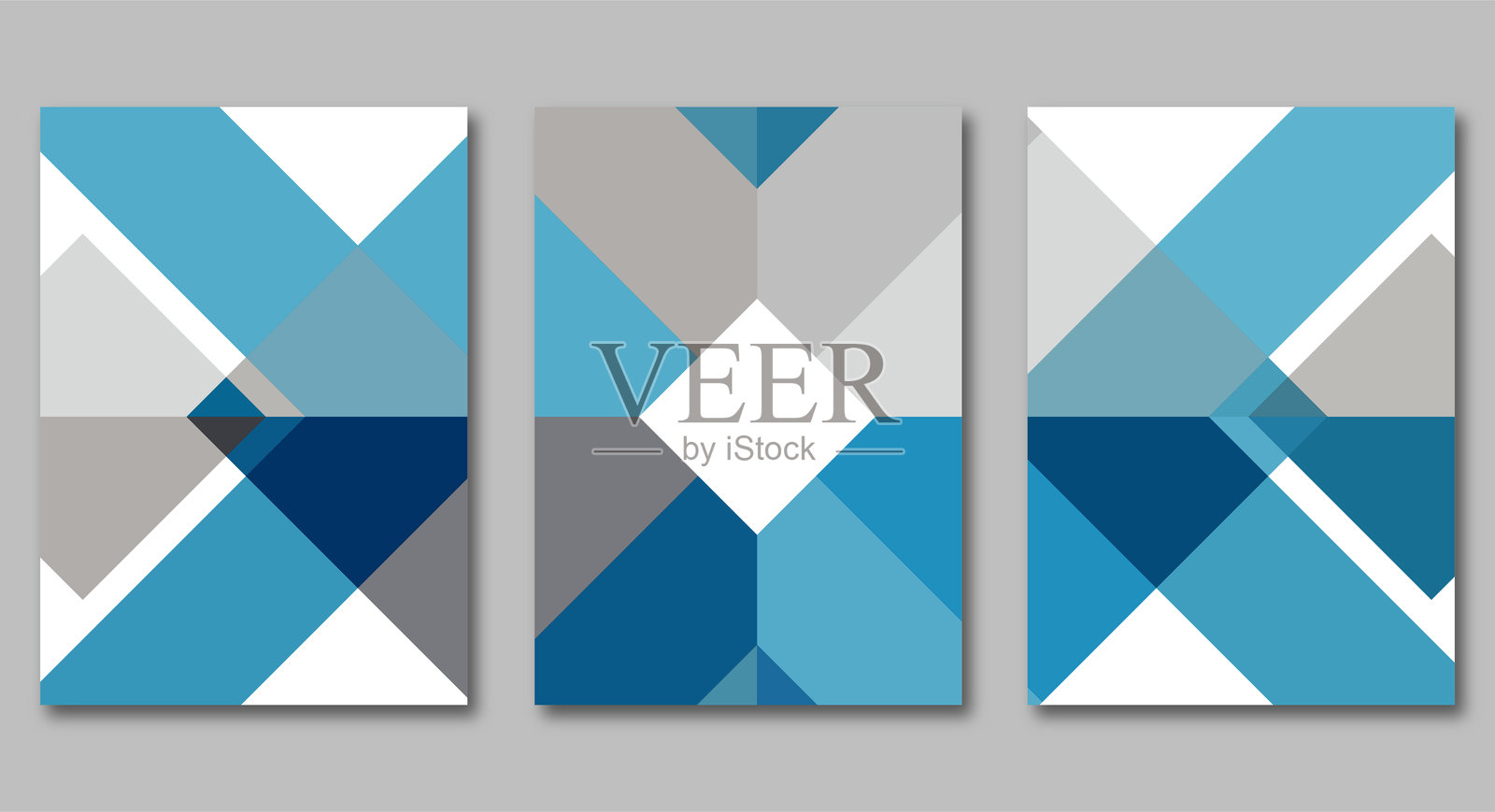 色块几何极简主义宣传册模板横幅封面背景合集插画图片素材