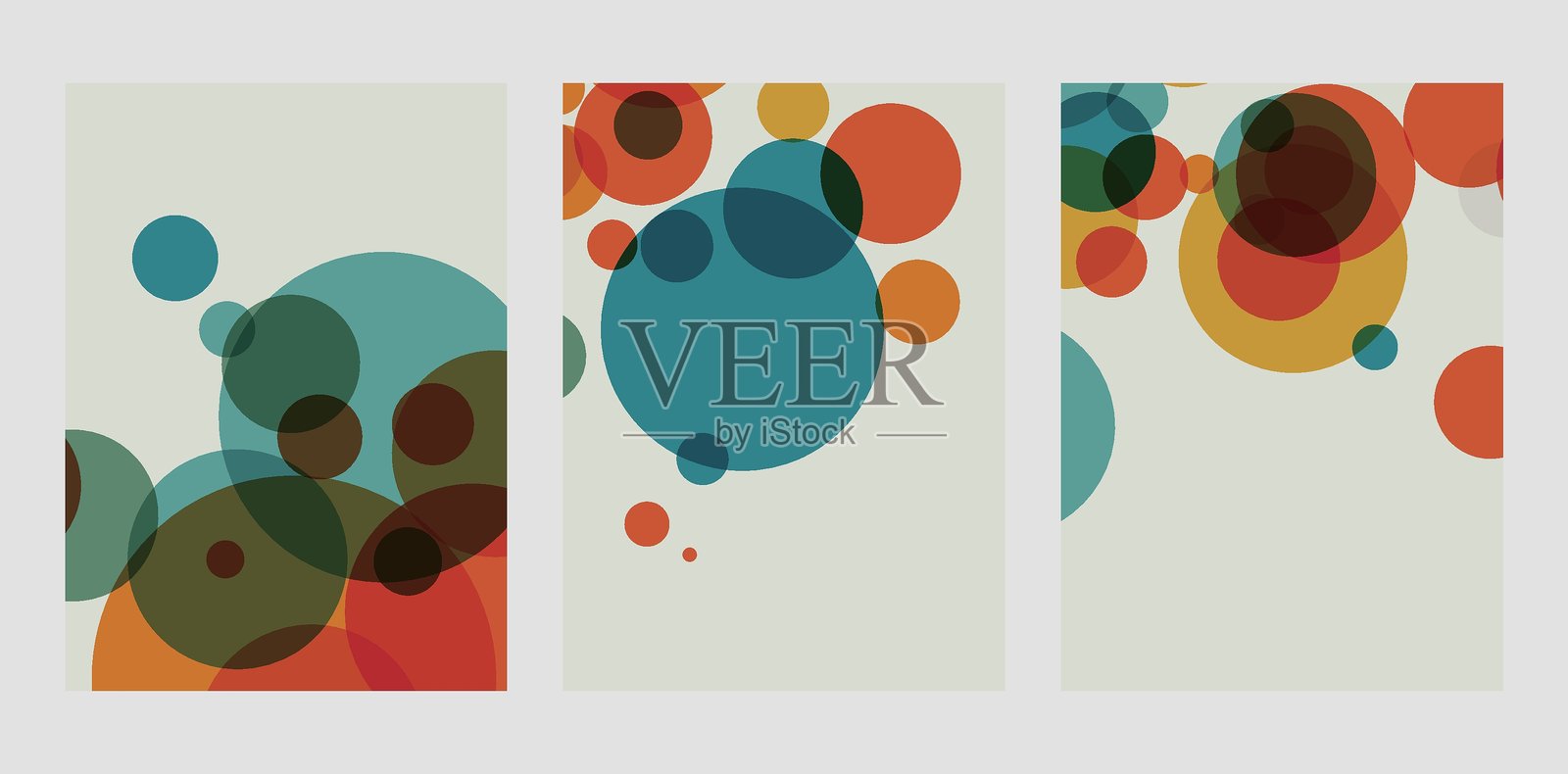 透明气泡图案的颜色组合覆盖模板背景插画图片素材