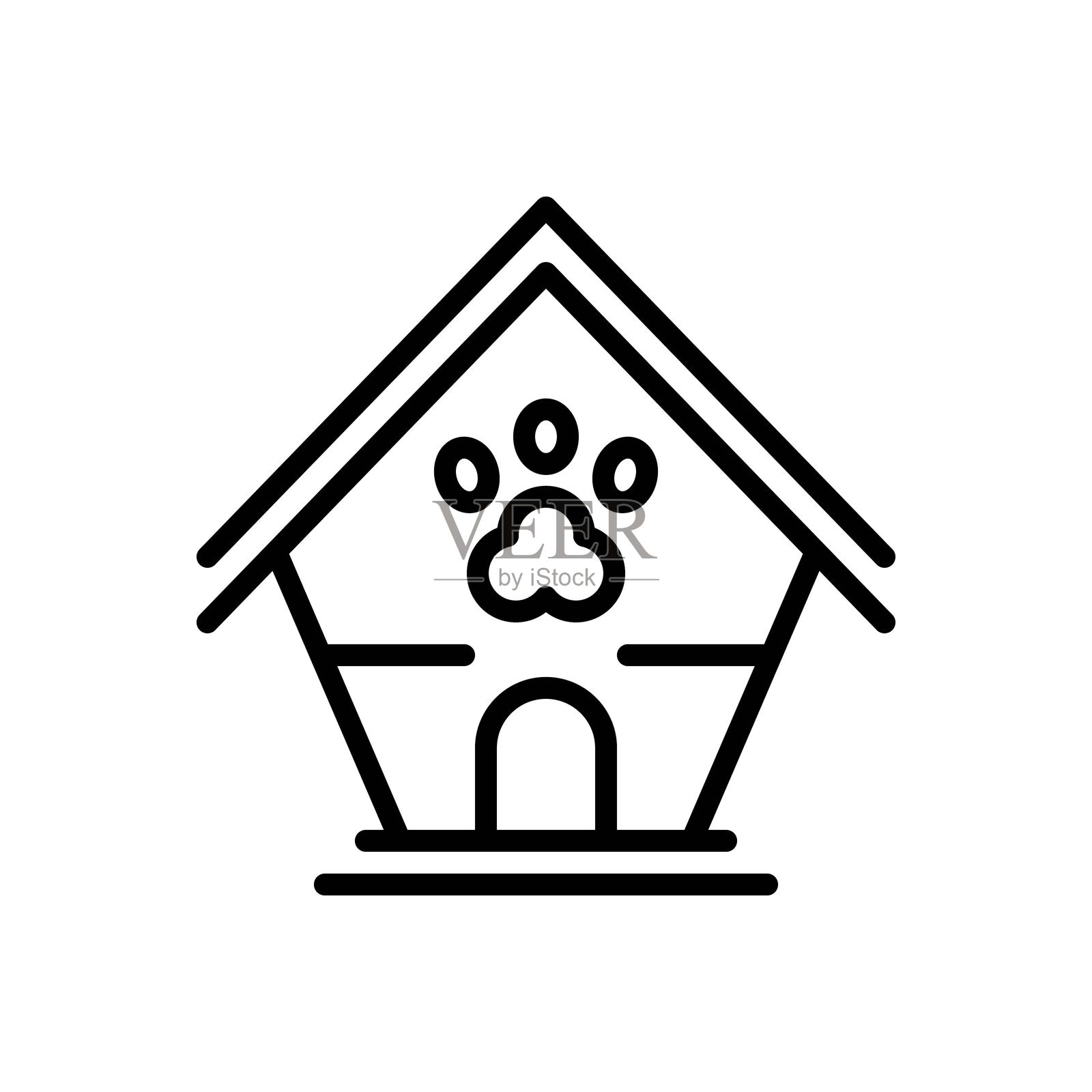 宠物屋插画图片素材